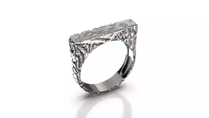Organic ring in aged silver