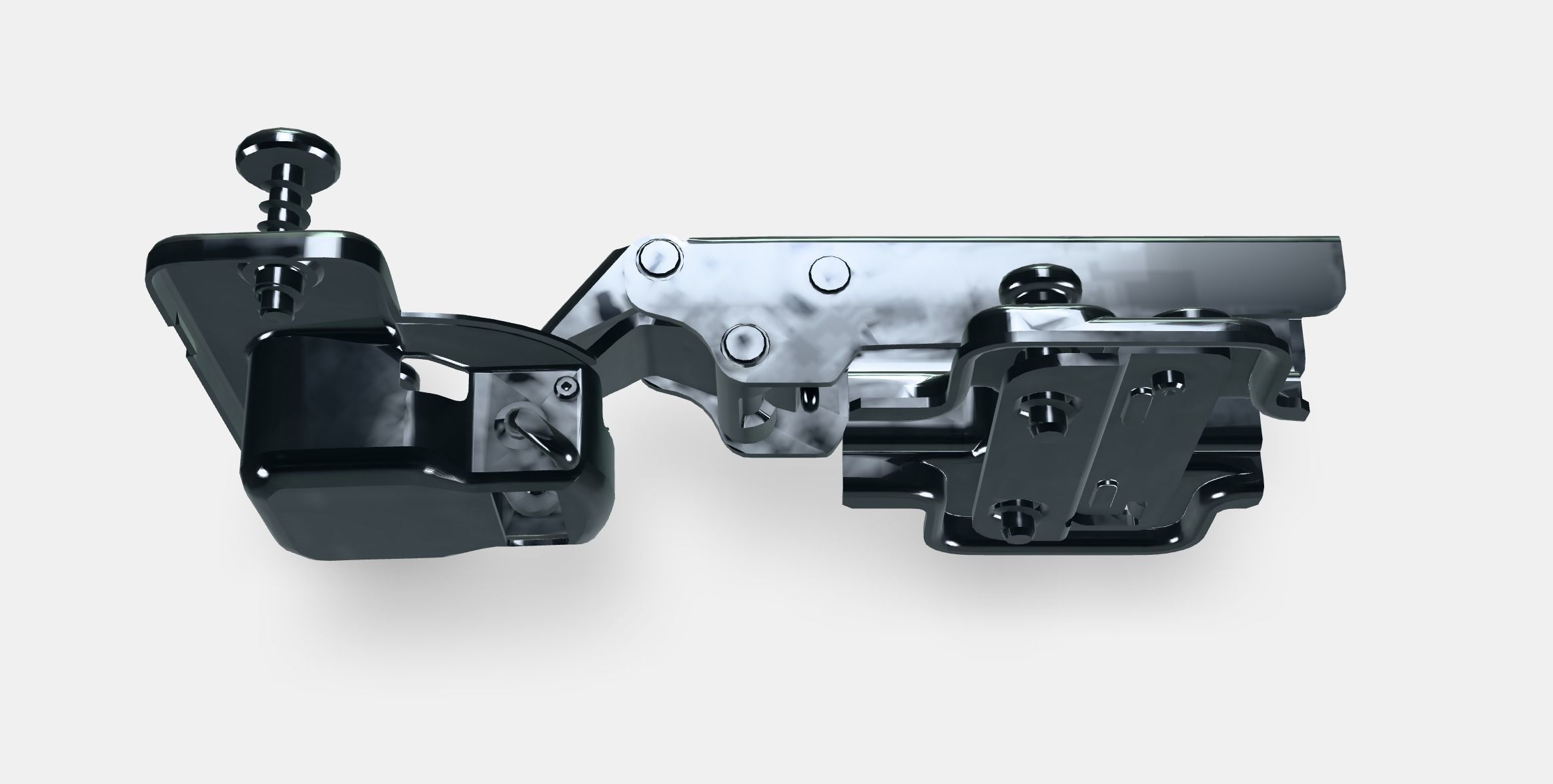 HJALPA Standard hinge Low-poly 3D model_7