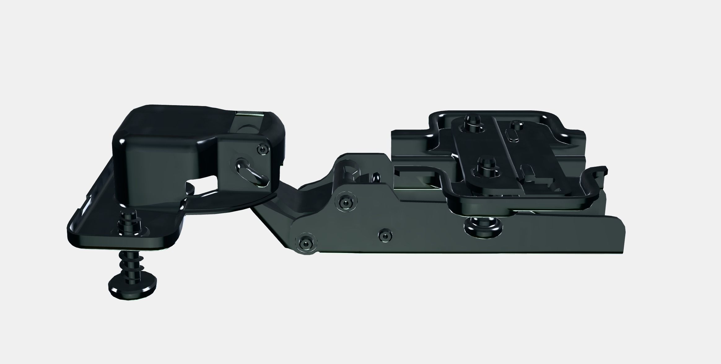 HJALPA Standard hinge Low-poly 3D model_9