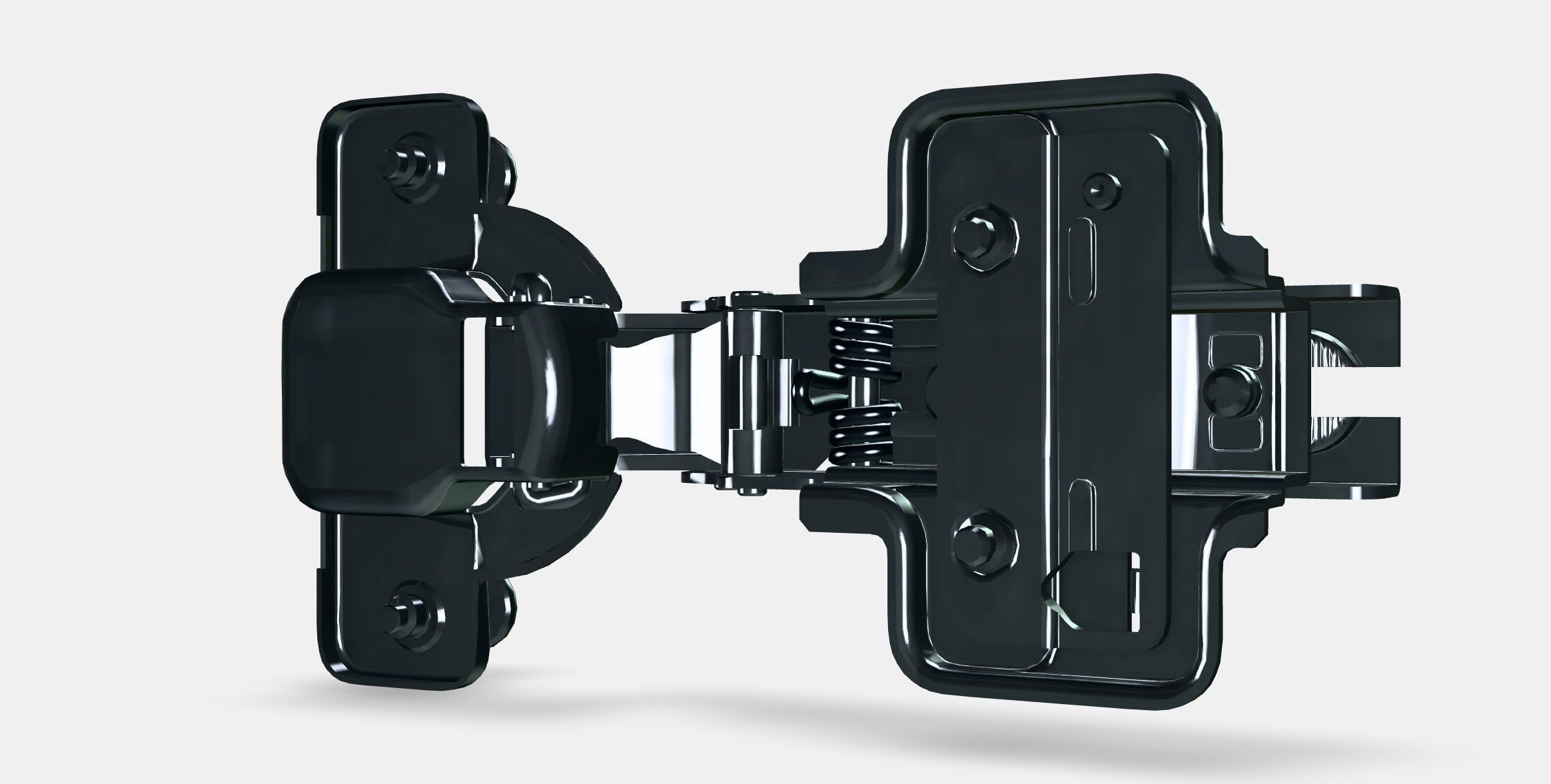 HJALPA Standard hinge Low-poly 3D model_5