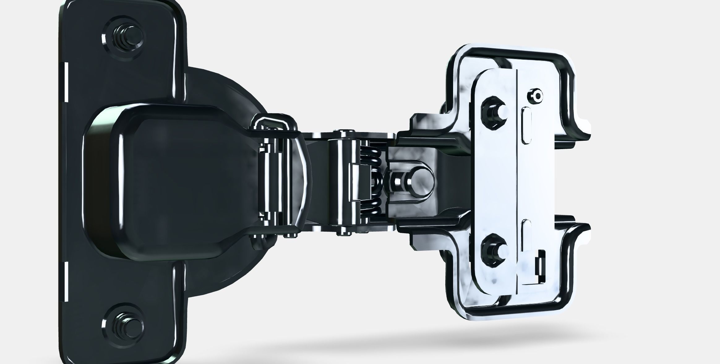 HJALPA Standard hinge Low-poly 3D model_2