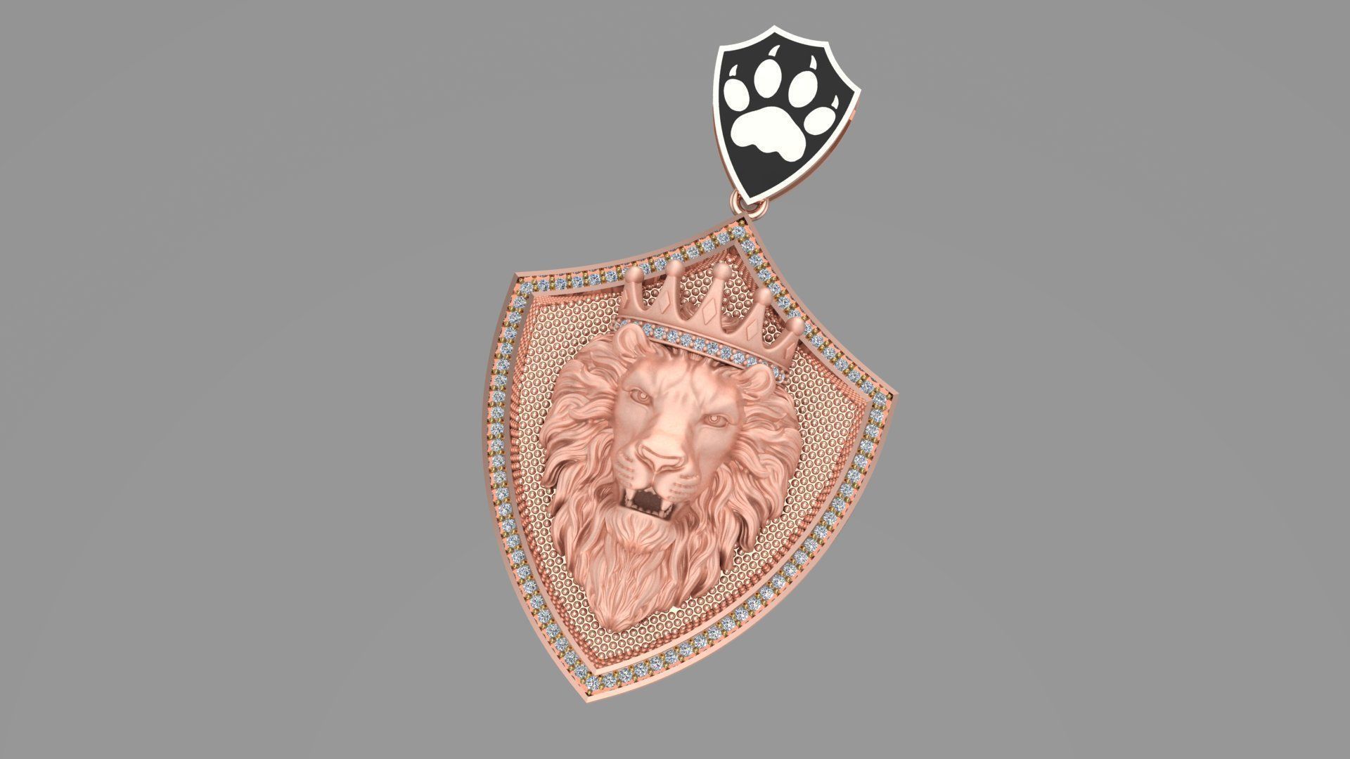 Lion Pendent 3D print model_1