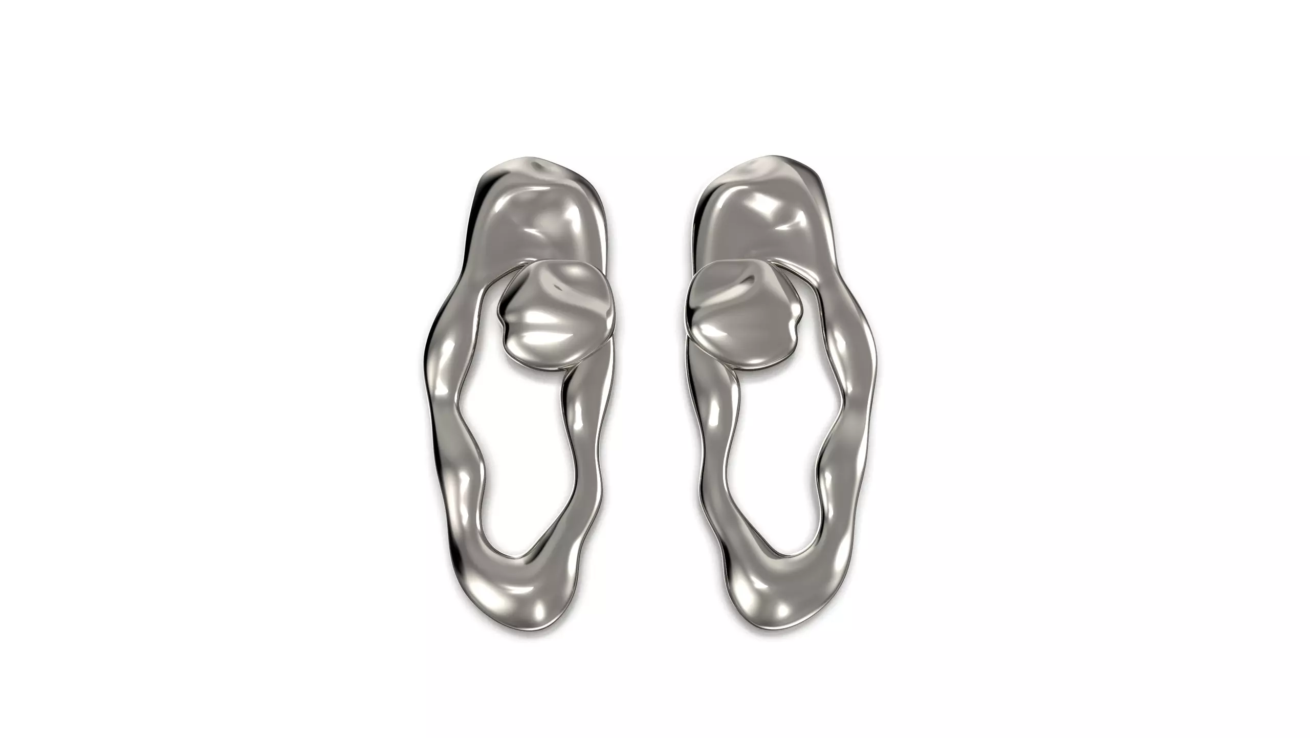 Organic Earring with Unique Style 3D print model_0