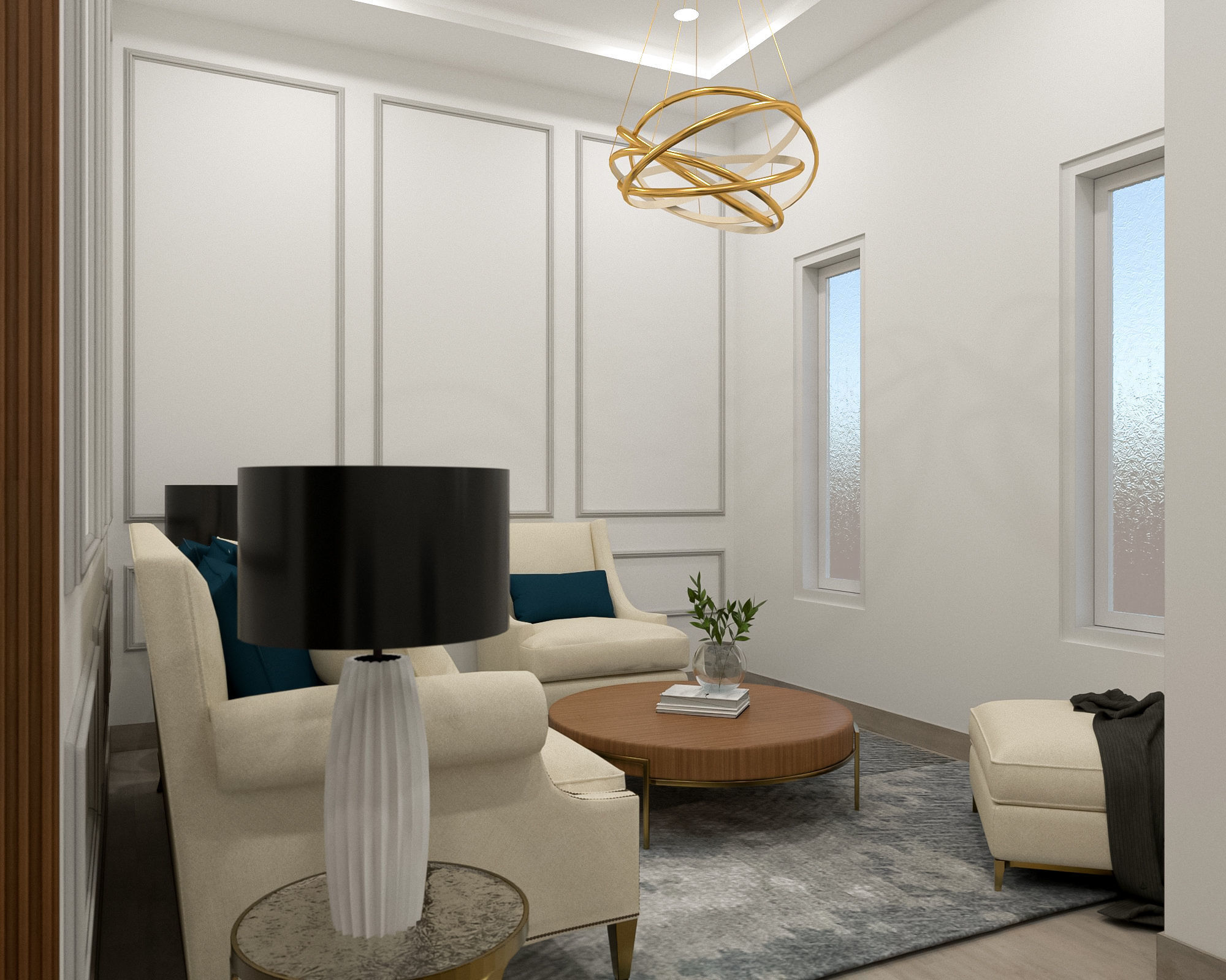 Modern 4 Bedroom Low Poly VR AR Ready Low-poly 3D model_14
