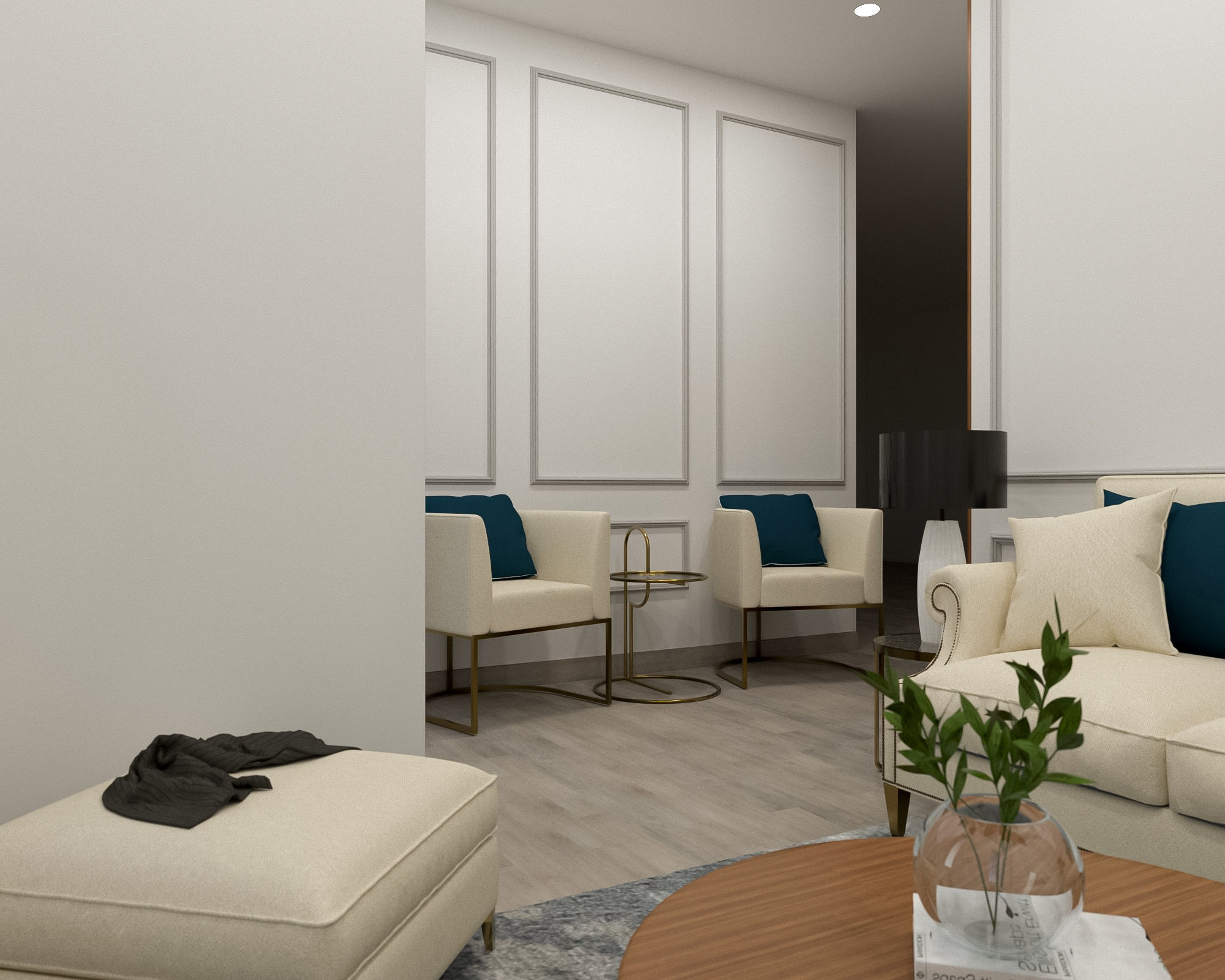 Modern 4 Bedroom Low Poly VR AR Ready Low-poly 3D model_17