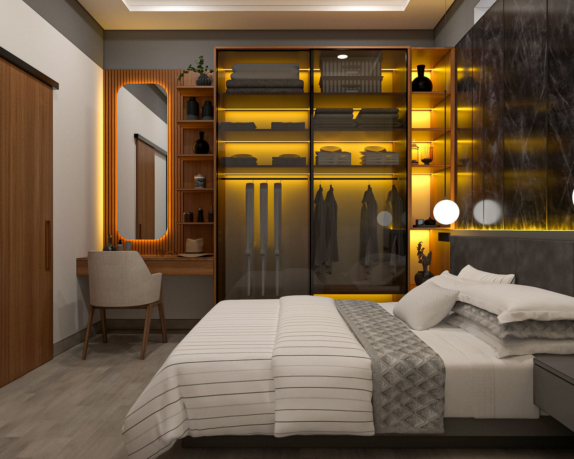 Modern 4 Bedroom Low Poly VR AR Ready Low-poly 3D model_1