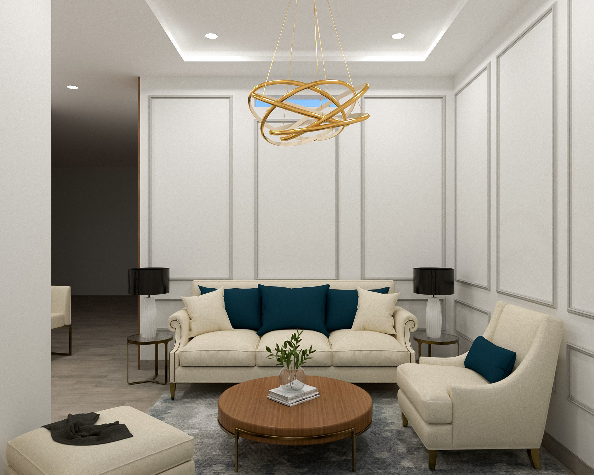 Modern 4 Bedroom Low Poly VR AR Ready Low-poly 3D model_15