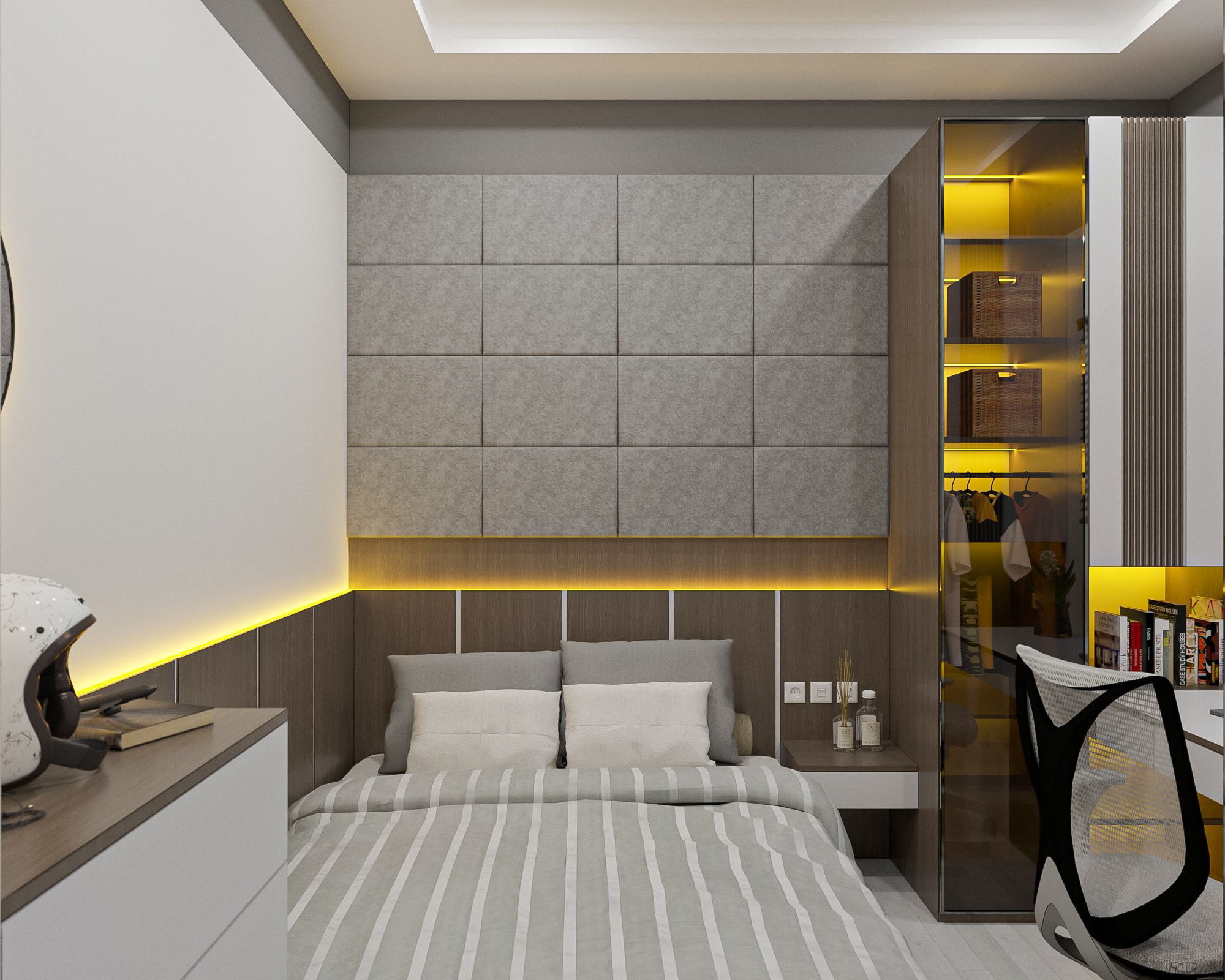 Modern 4 Bedroom Low Poly VR AR Ready Low-poly 3D model_7