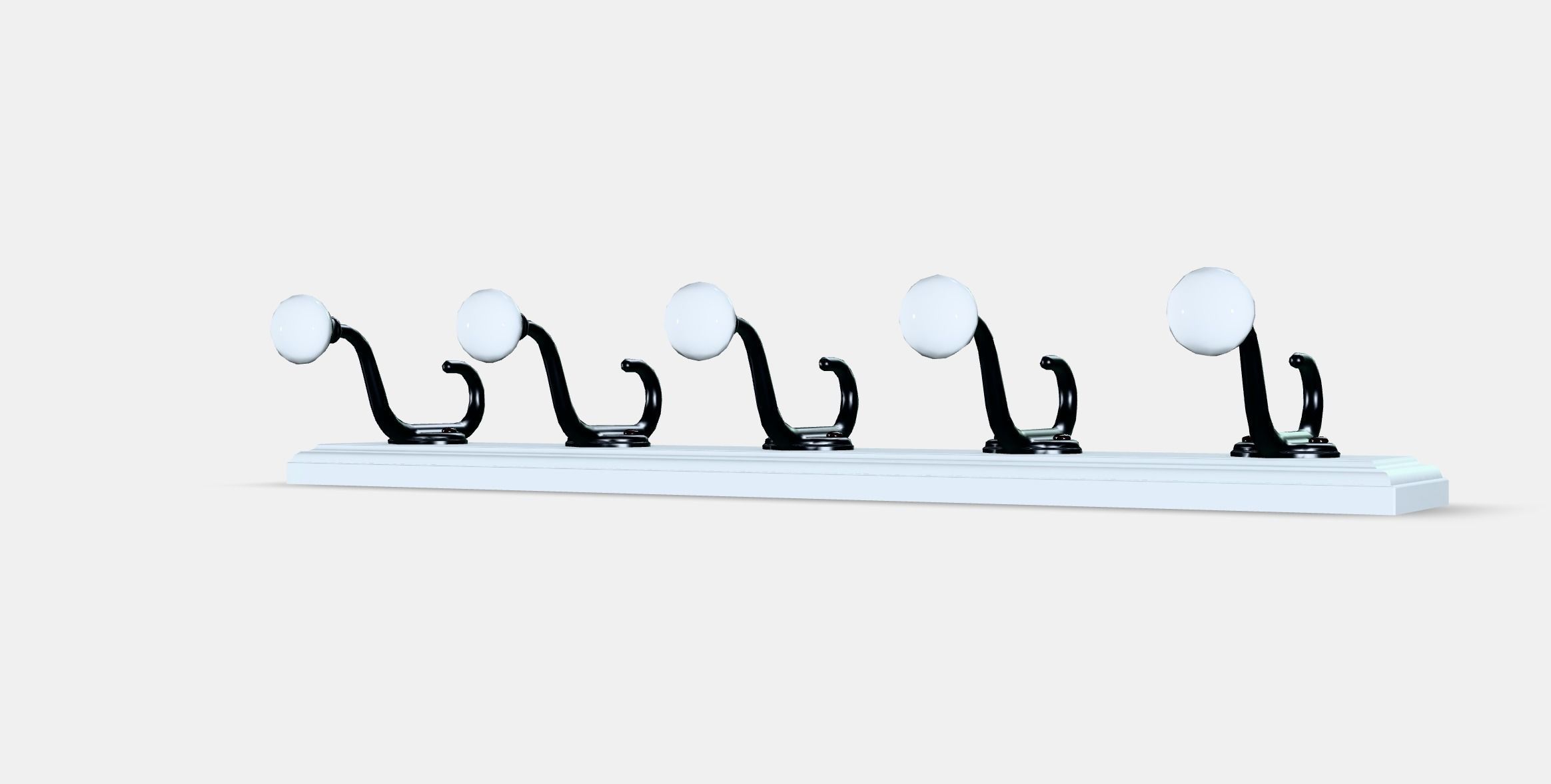 LANDKRABBA strip with 5 hooks Low-poly 3D model_6