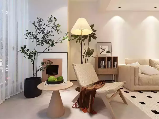 Japanese minimalist living room
