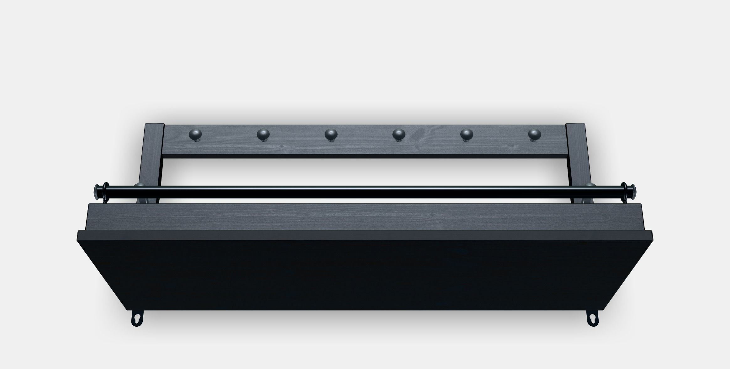 HEMNES Hutablage Low-poly 3D model_3