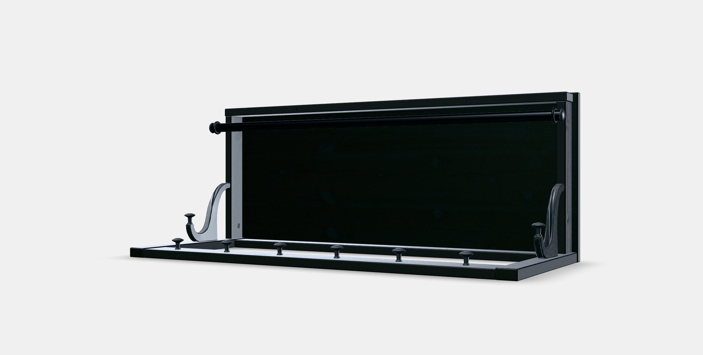 HEMNES Hutablage Low-poly 3D model_16