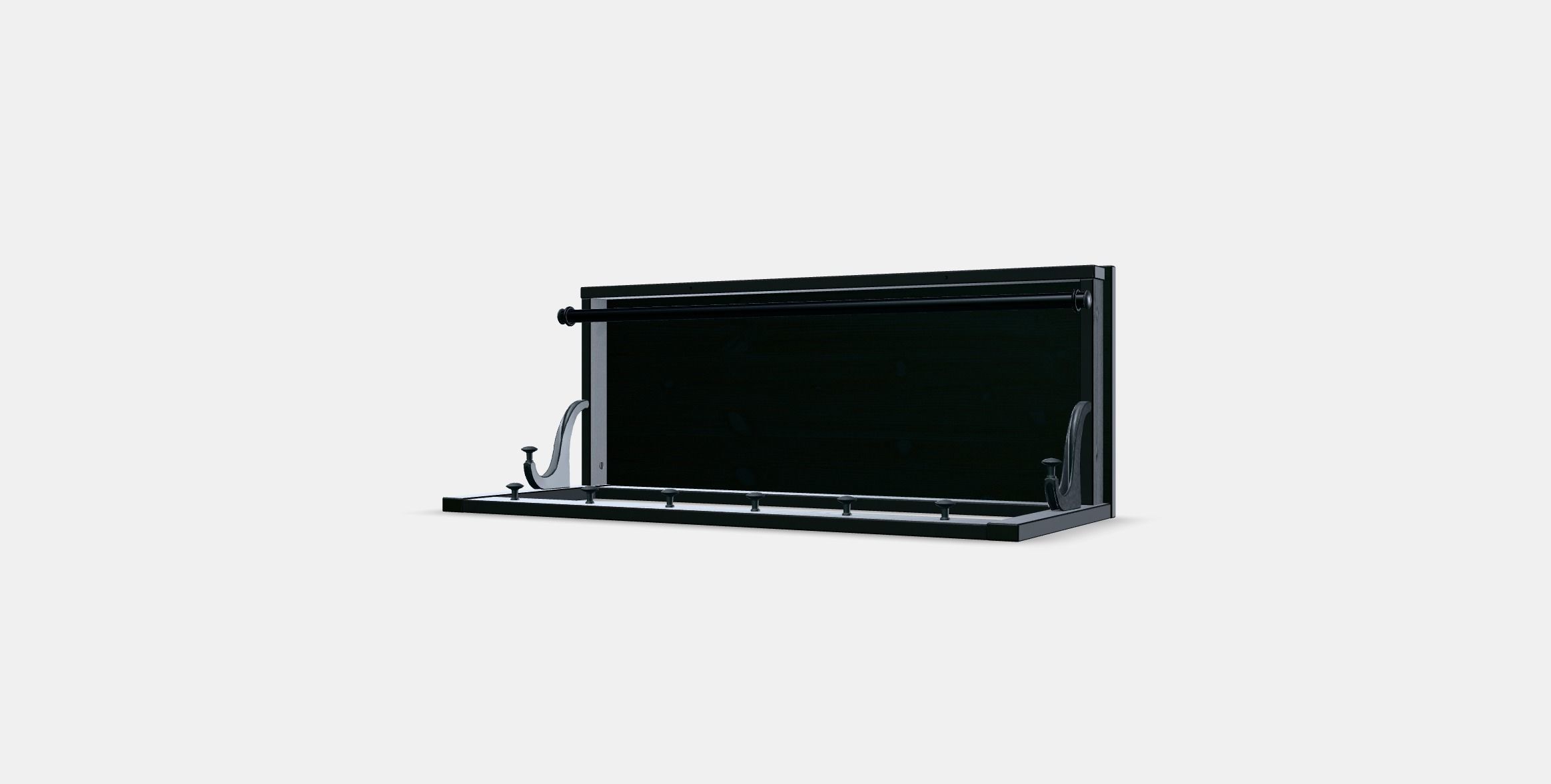 HEMNES Hutablage Low-poly 3D model_11