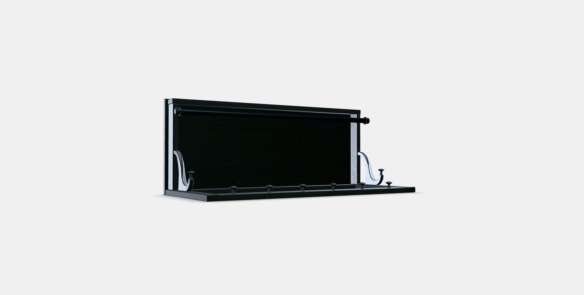 HEMNES Hutablage Low-poly 3D model_2