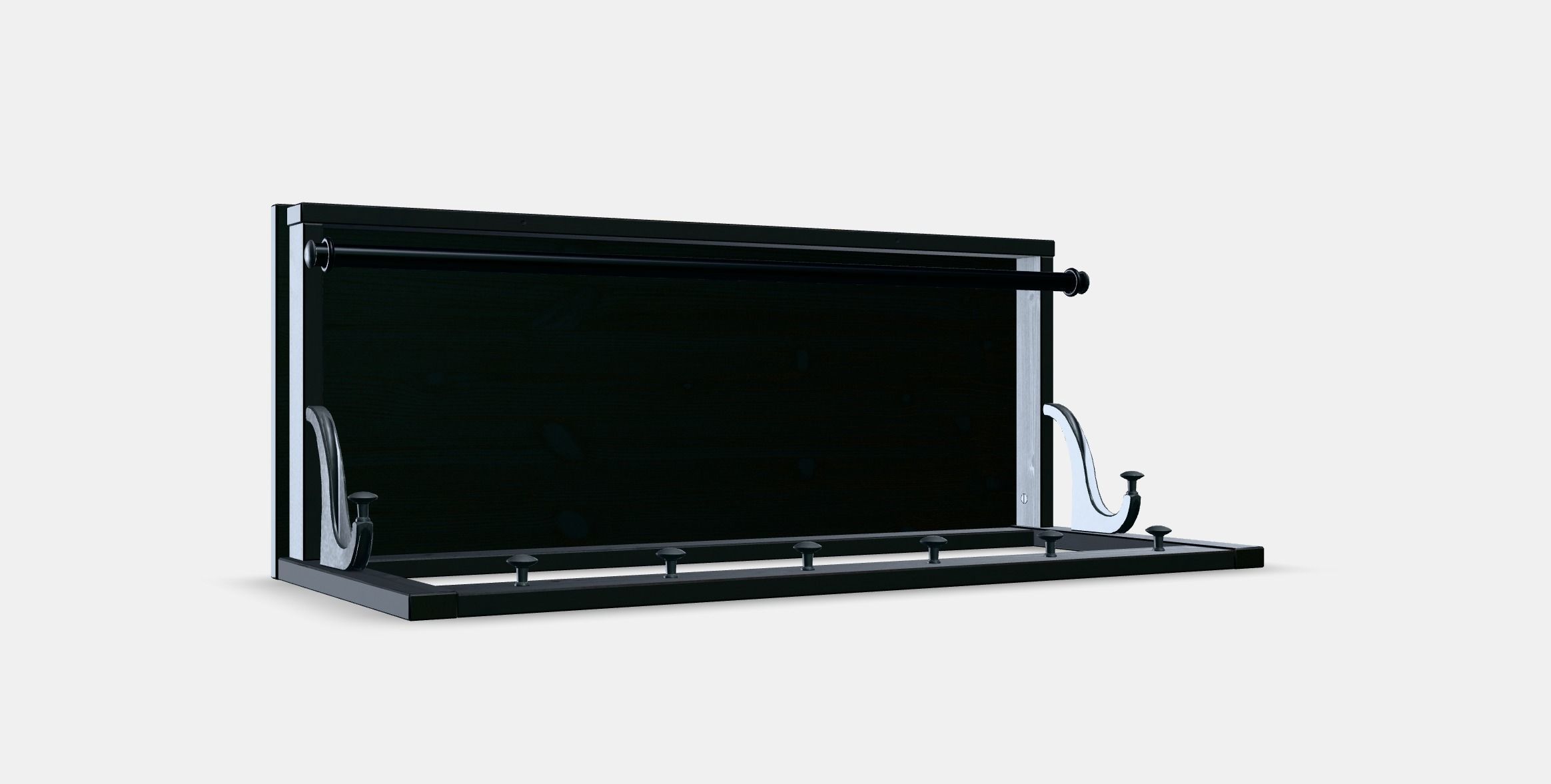 HEMNES Hutablage Low-poly 3D model_9