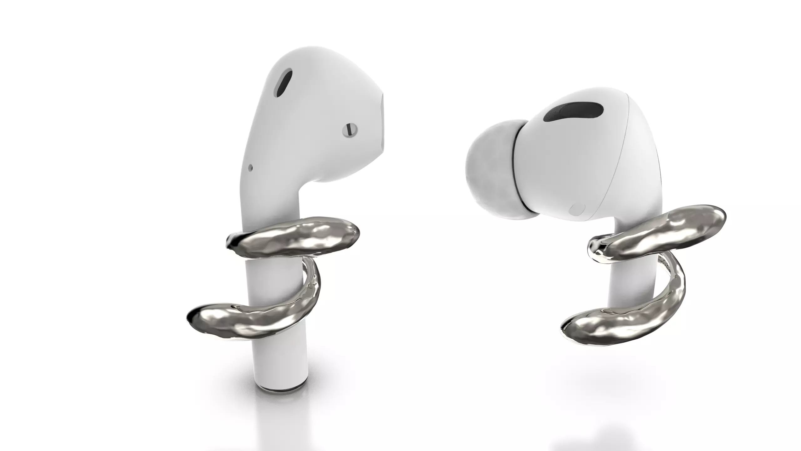 Organic earring for AirPods 3D print model
