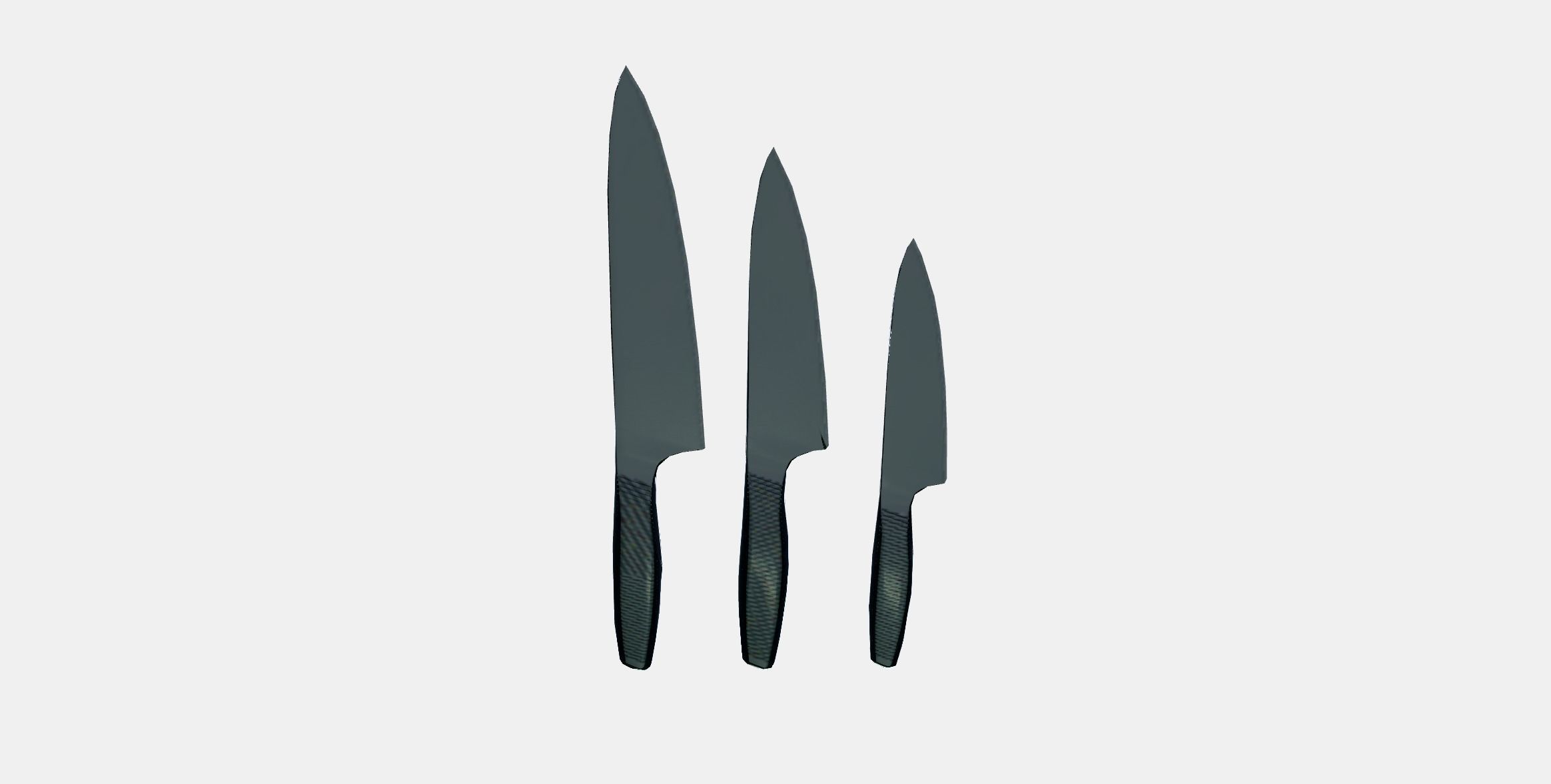 IKEA 365 knife set of 3 Low-poly 3D model_7