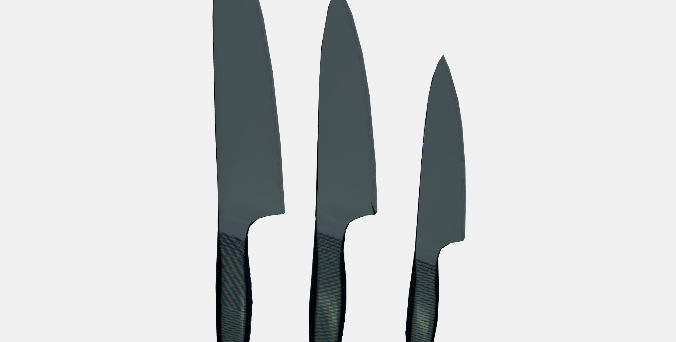 IKEA 365 knife set of 3 Low-poly 3D model_8