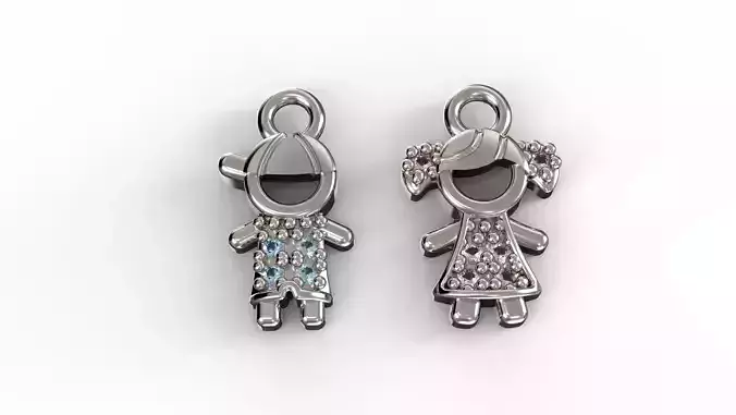 Mini Boy and Girl Pendant