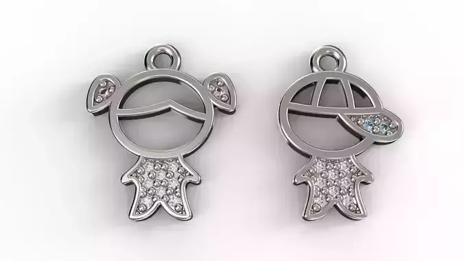 Fine Boy and Girl Pendant