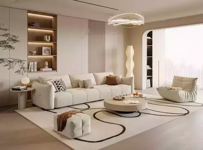 Modern Cream Style Living Room