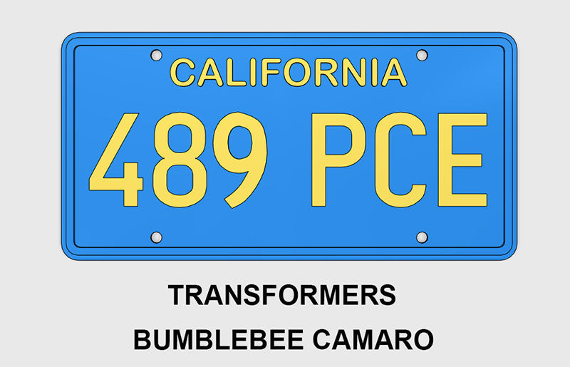Famous License Plates 3D print model_17