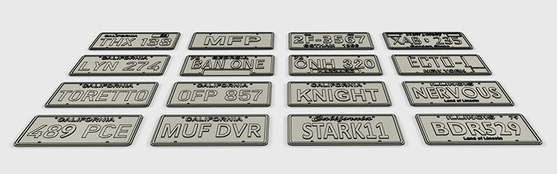 Famous License Plates 3D print model_1
