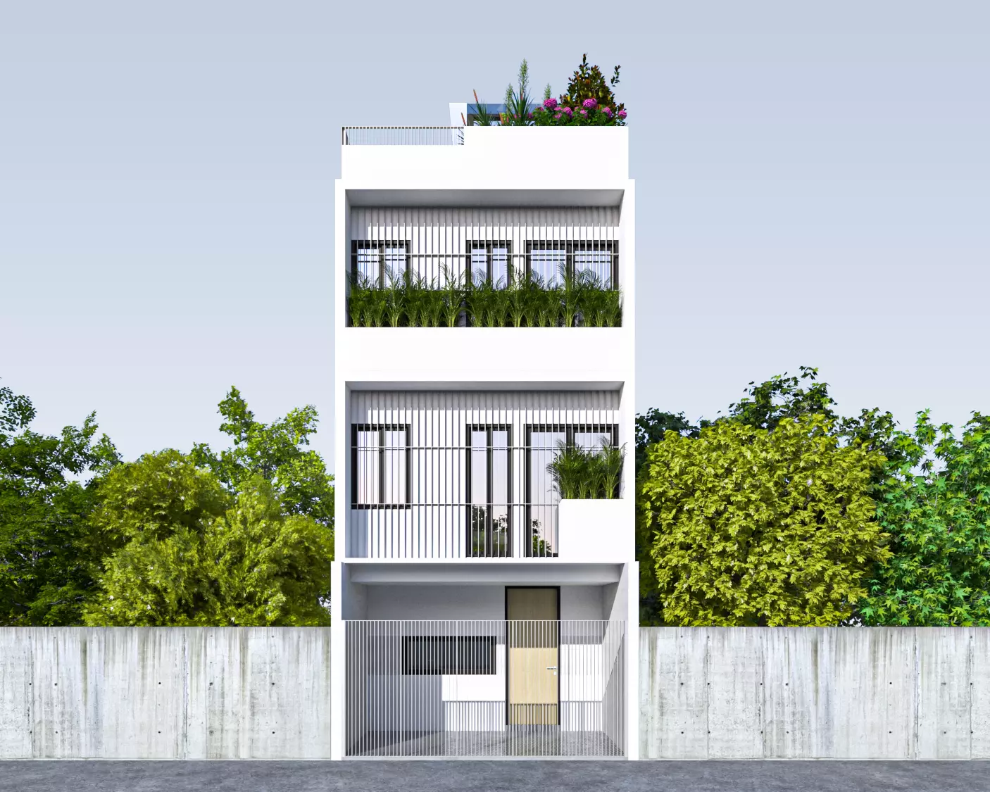 Interior and Architecture of Boarding House Split Level 3D model_0