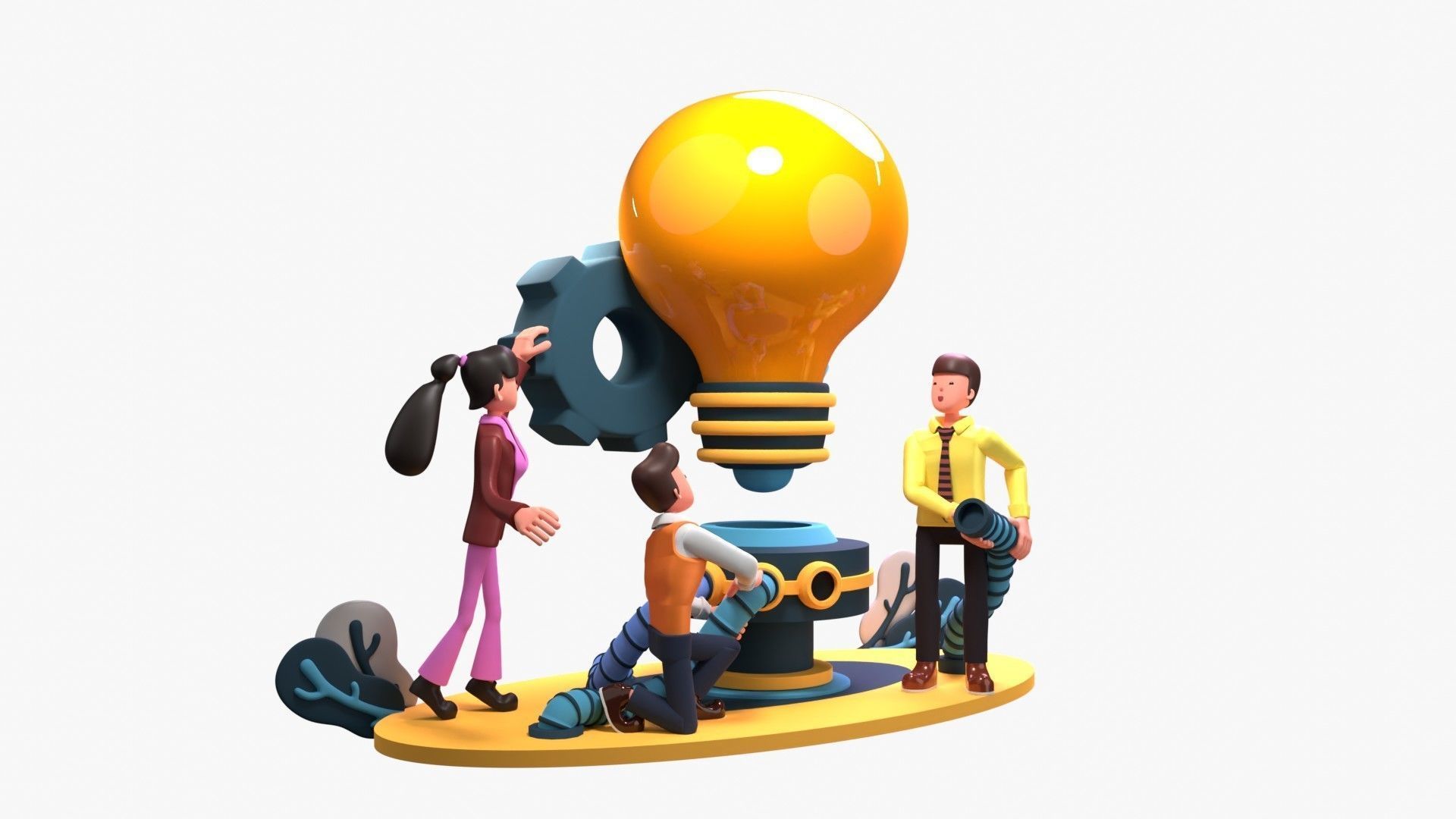 Work Efficiency 3D model_10