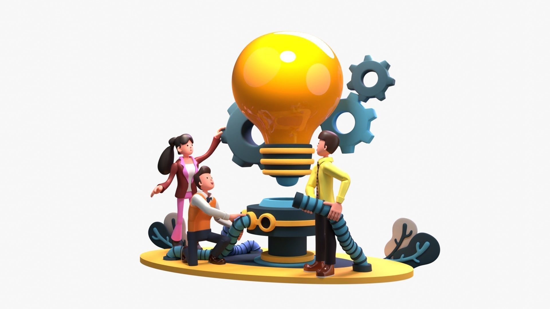 Work Efficiency 3D model_2