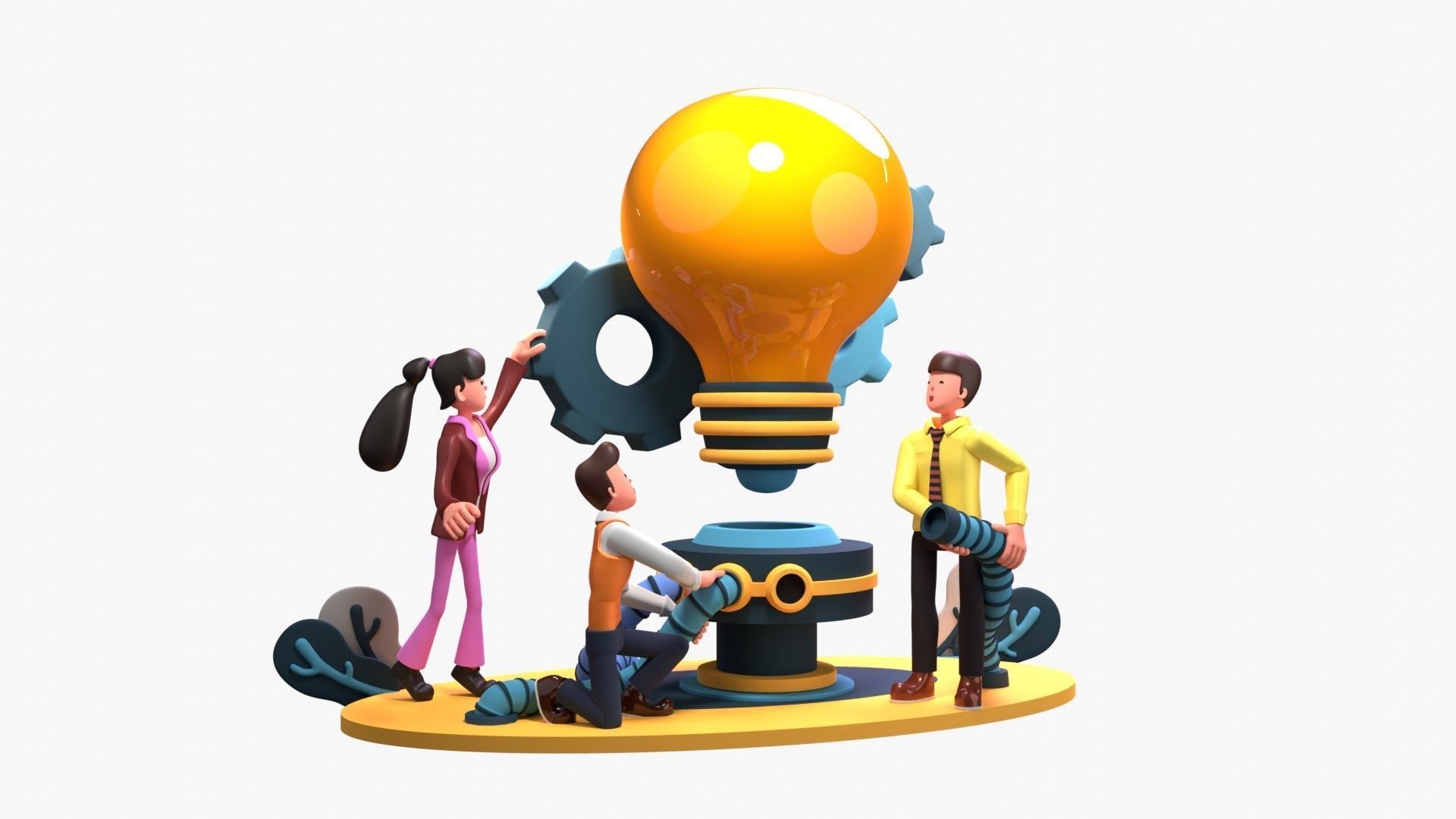 Work Efficiency 3D model_11