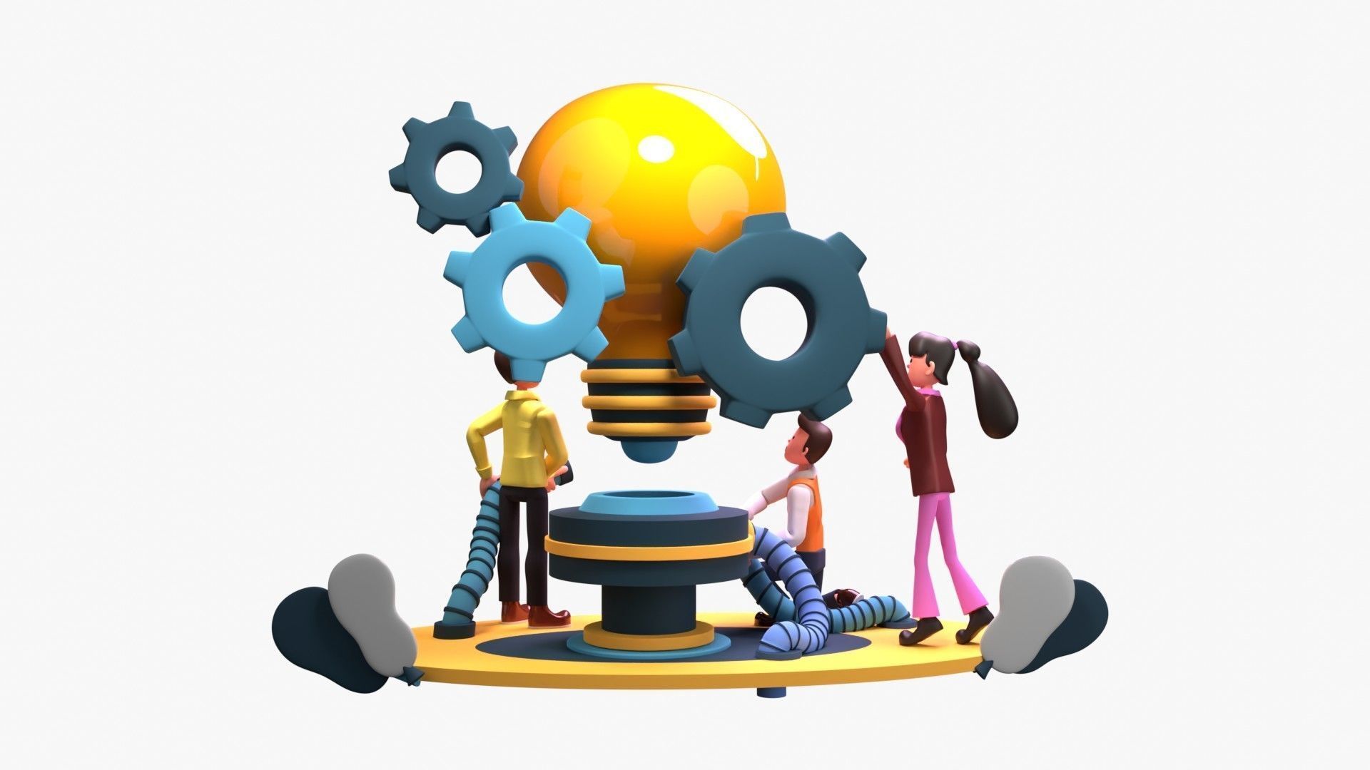 Work Efficiency 3D model_14