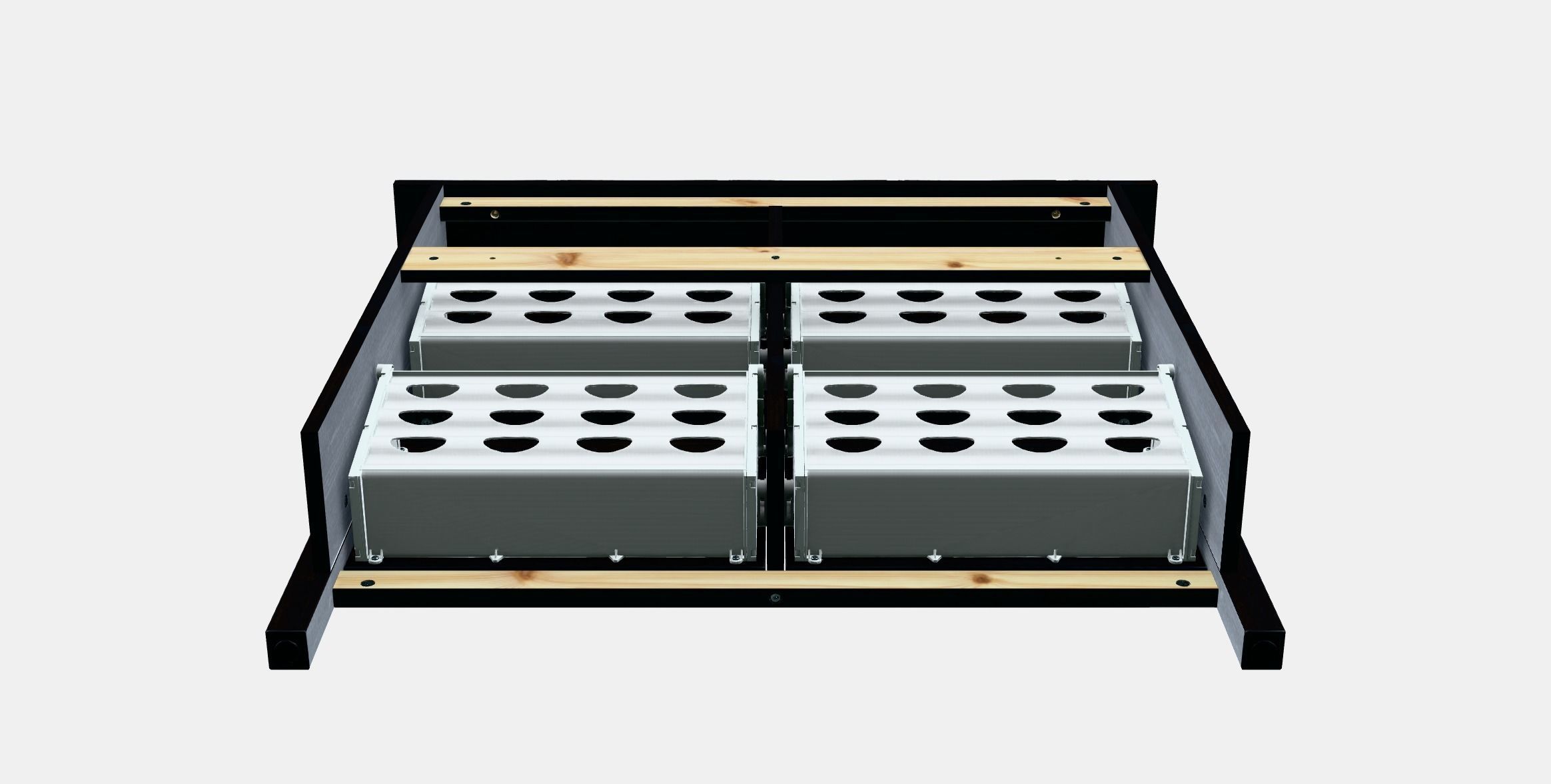 HEMNES shoe cabinet 4 compartments Low-poly 3D model_8