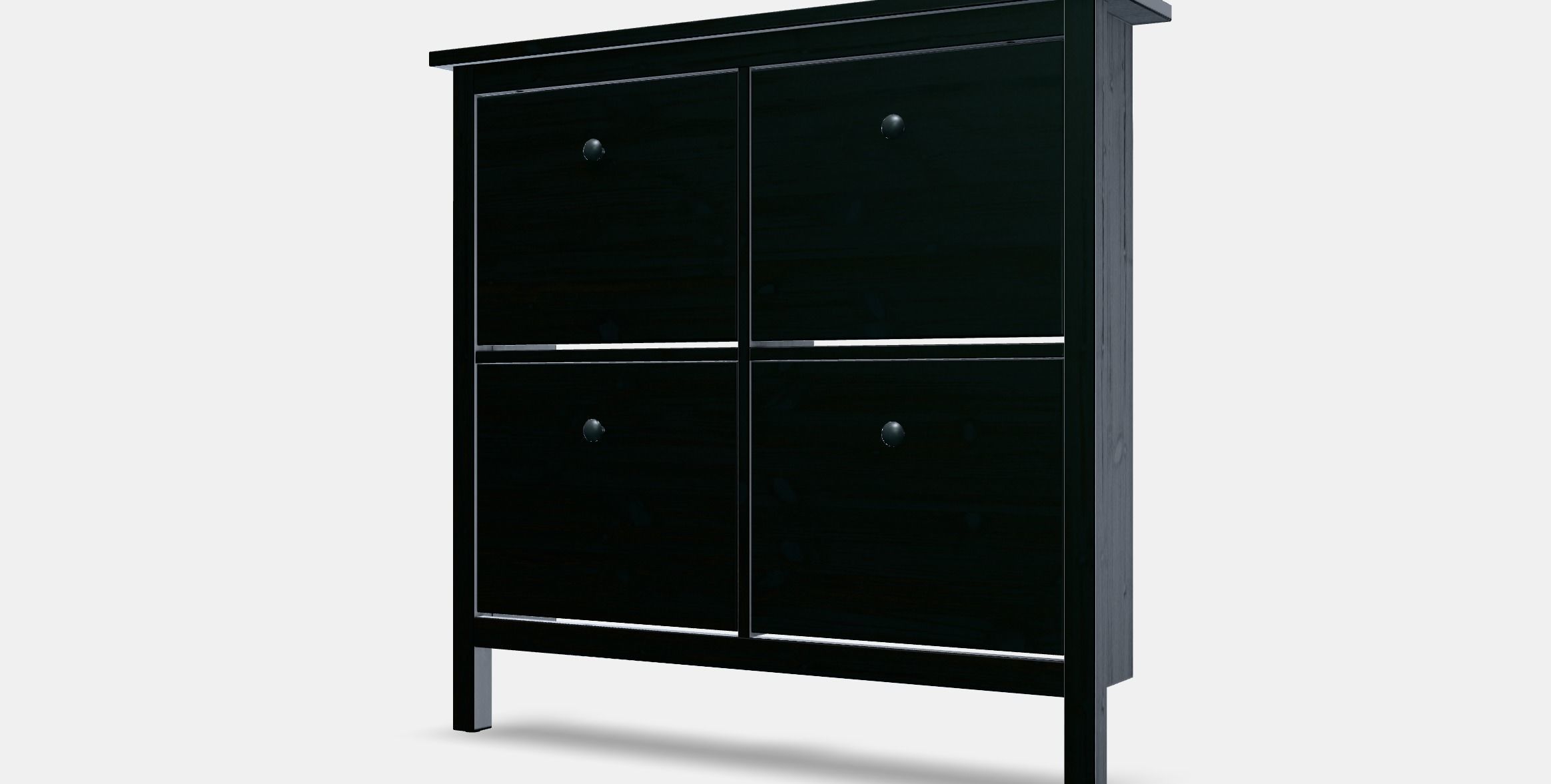 HEMNES shoe cabinet 4 compartments Low-poly 3D model_13