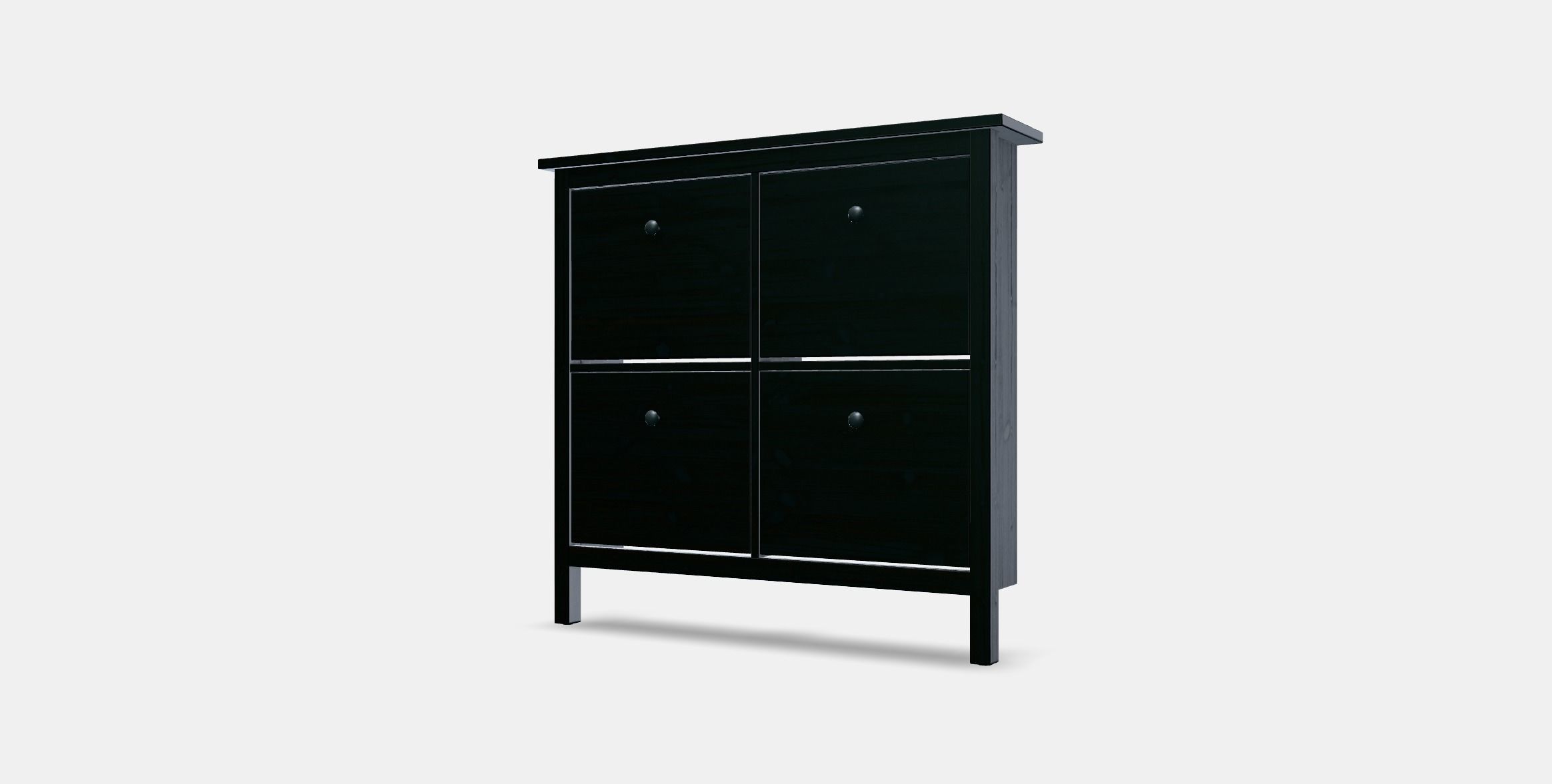 HEMNES shoe cabinet 4 compartments Low-poly 3D model_12