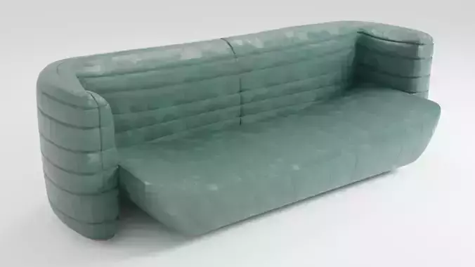 Modern style sofa in suede fabric