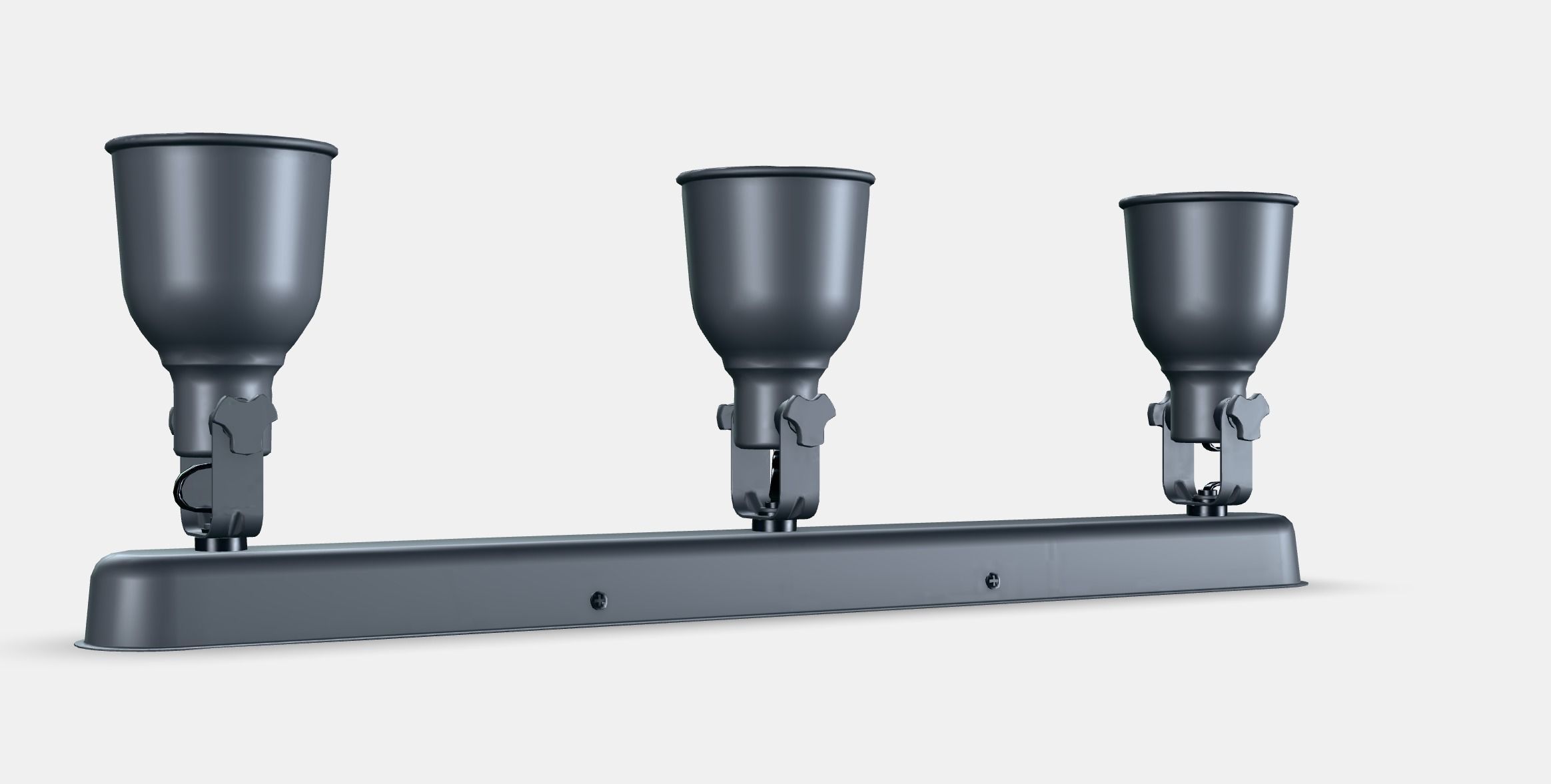 HEKTAR ceiling track 3 spots Low-poly 3D model_3