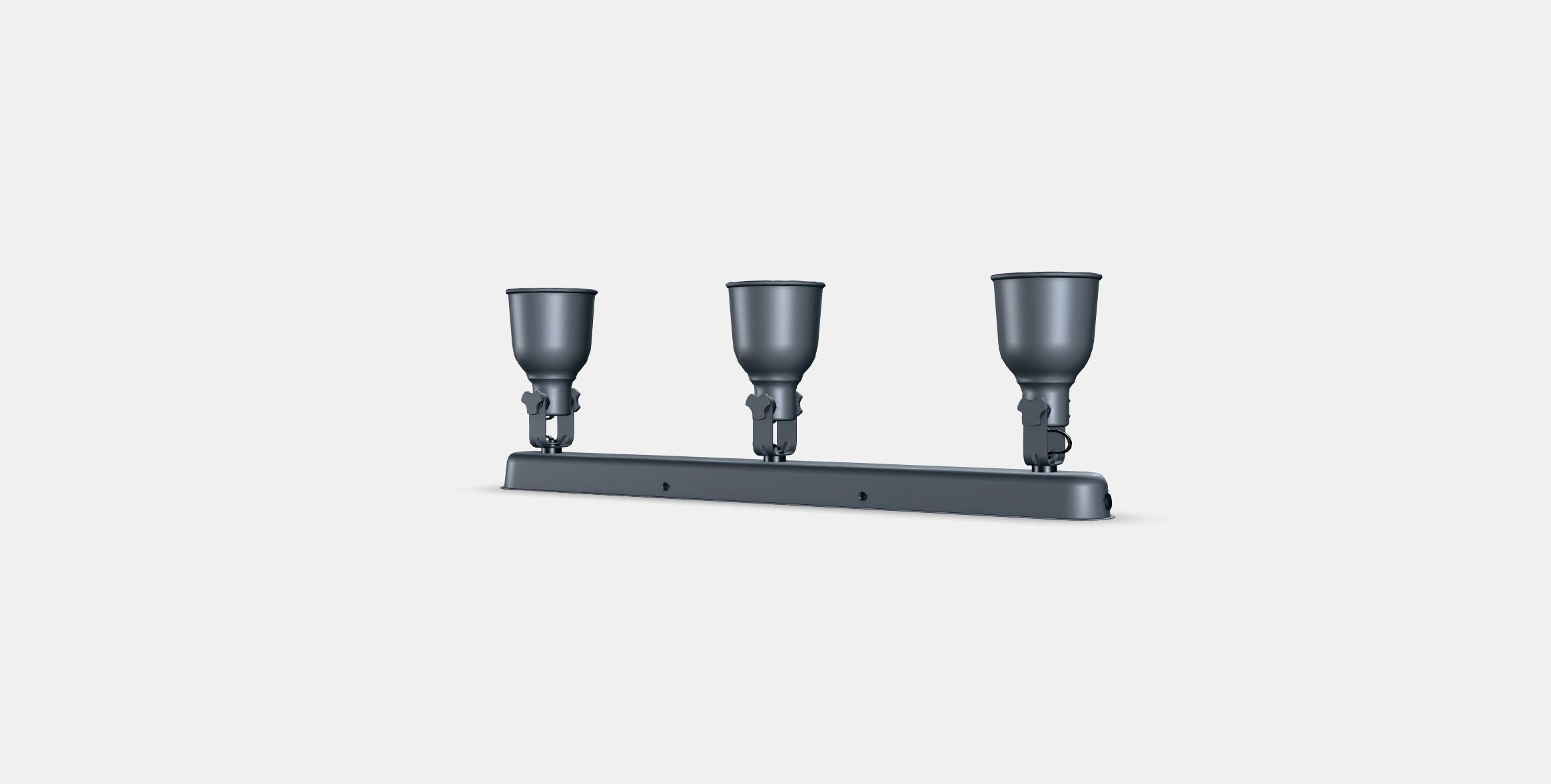 HEKTAR ceiling track 3 spots Low-poly 3D model_4