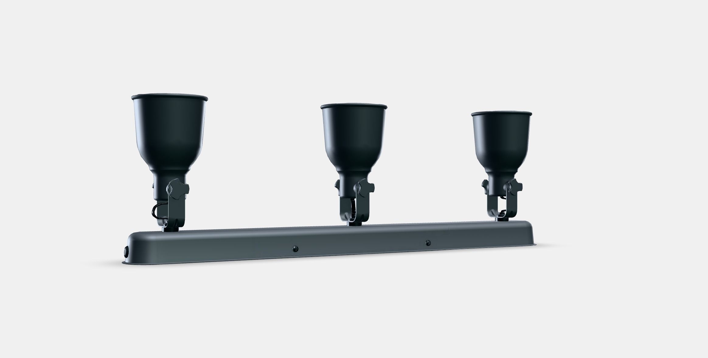 HEKTAR ceiling track 3 spots Low-poly 3D model_9