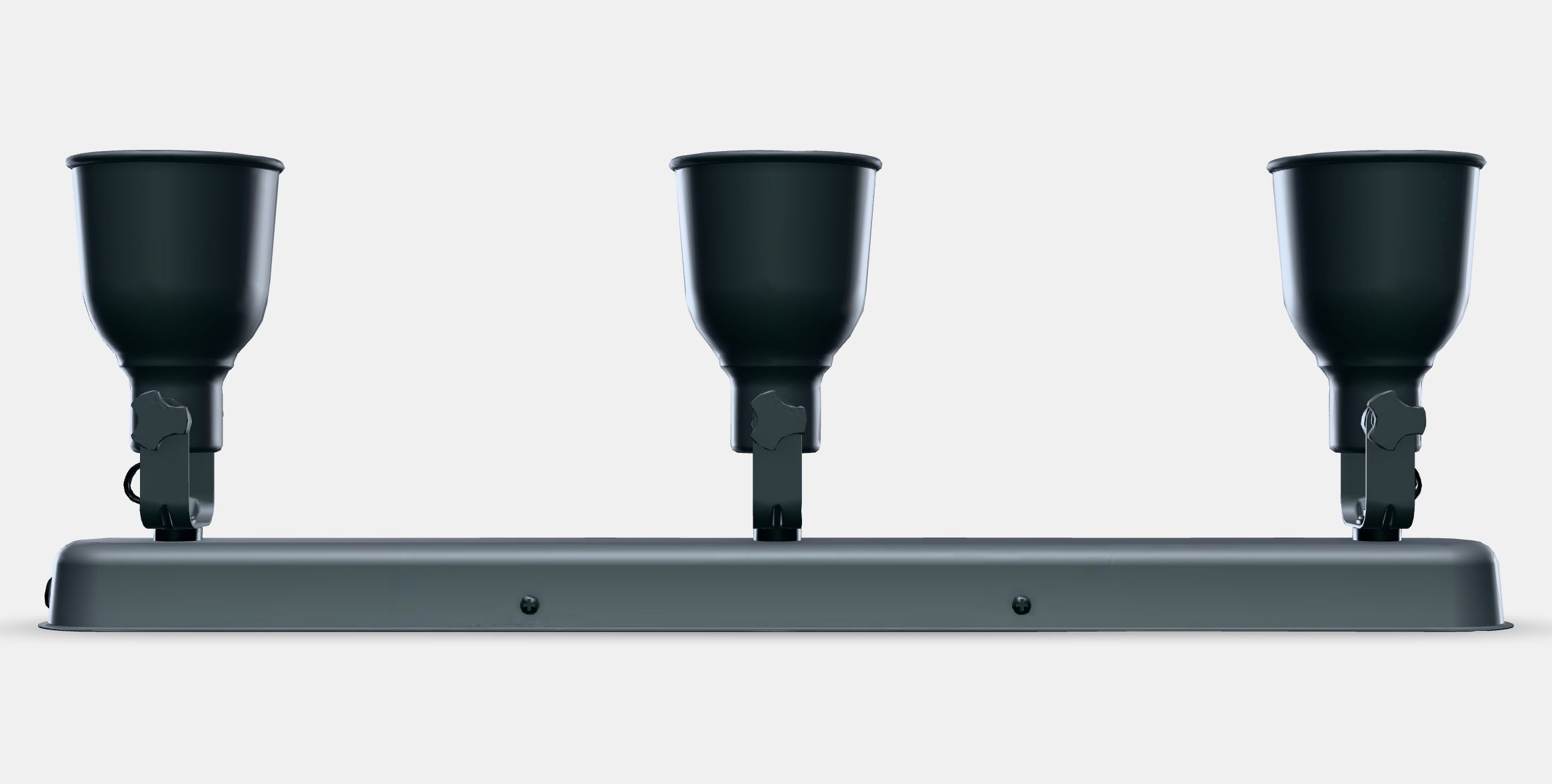 HEKTAR ceiling track 3 spots Low-poly 3D model_11