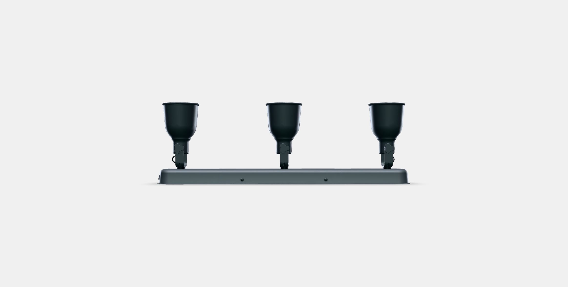 HEKTAR ceiling track 3 spots Low-poly 3D model_10