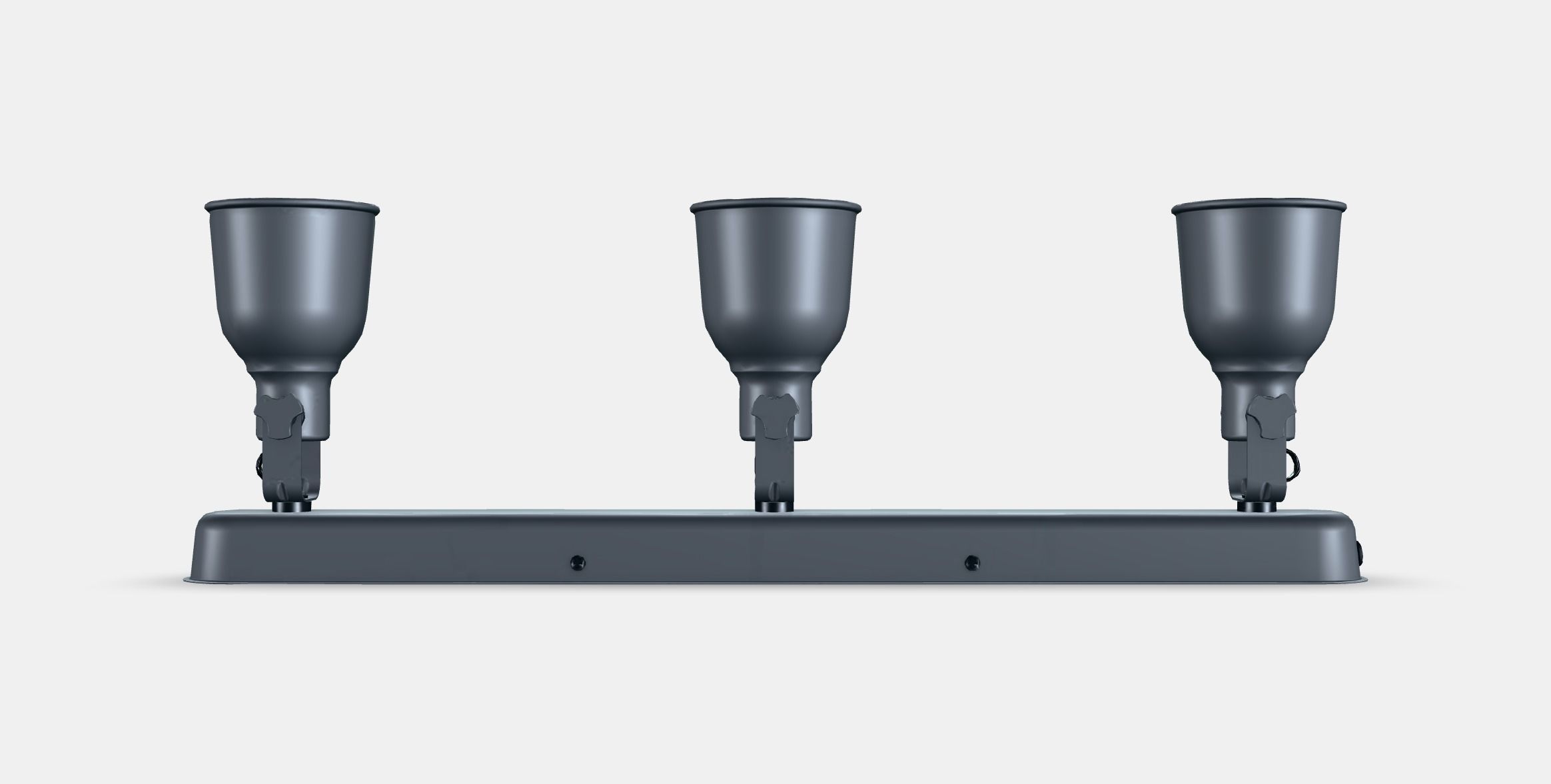 HEKTAR ceiling track 3 spots Low-poly 3D model_15