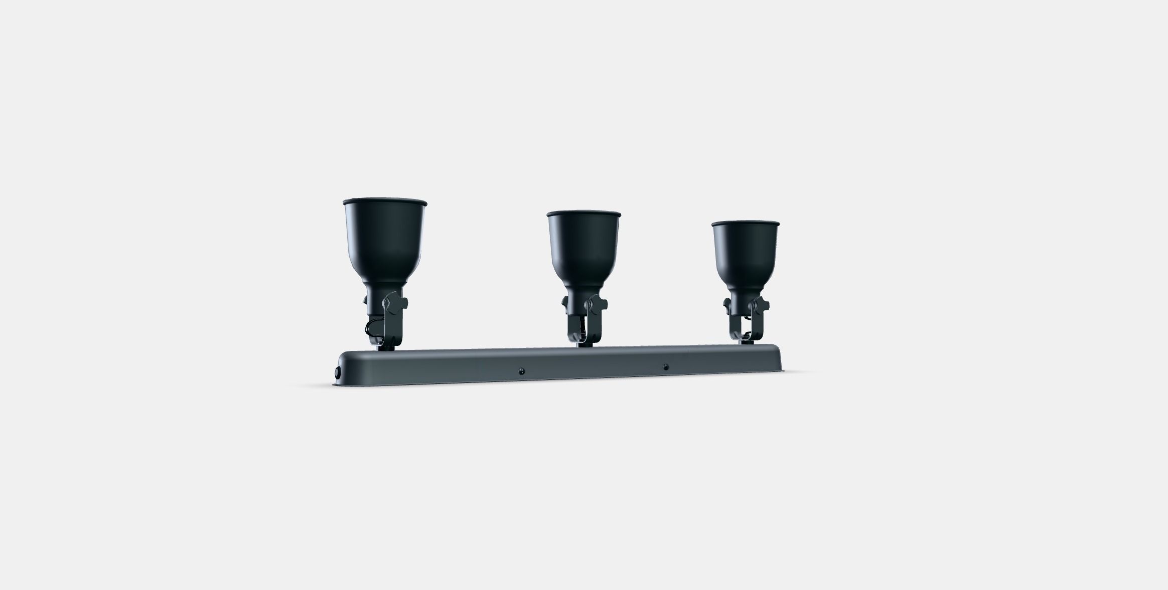 HEKTAR ceiling track 3 spots Low-poly 3D model_2