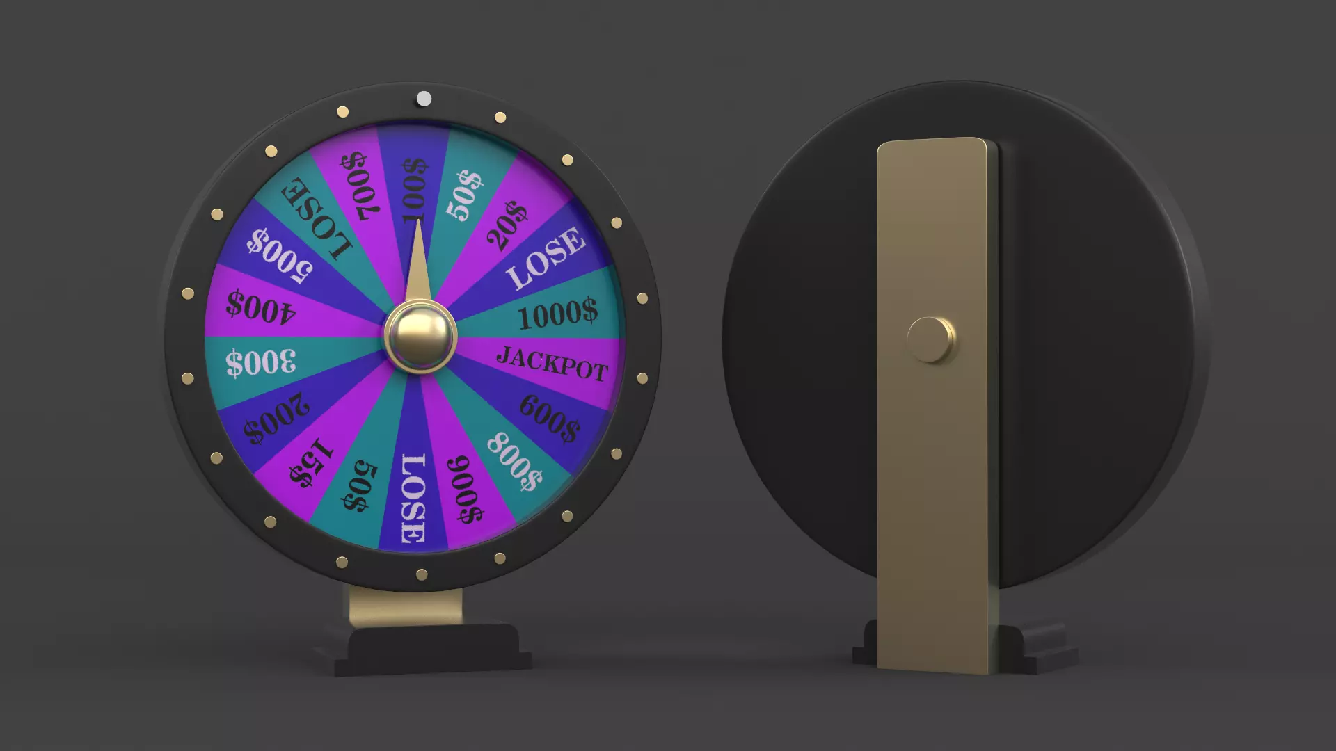 Wheel of Fortune 3D model_0