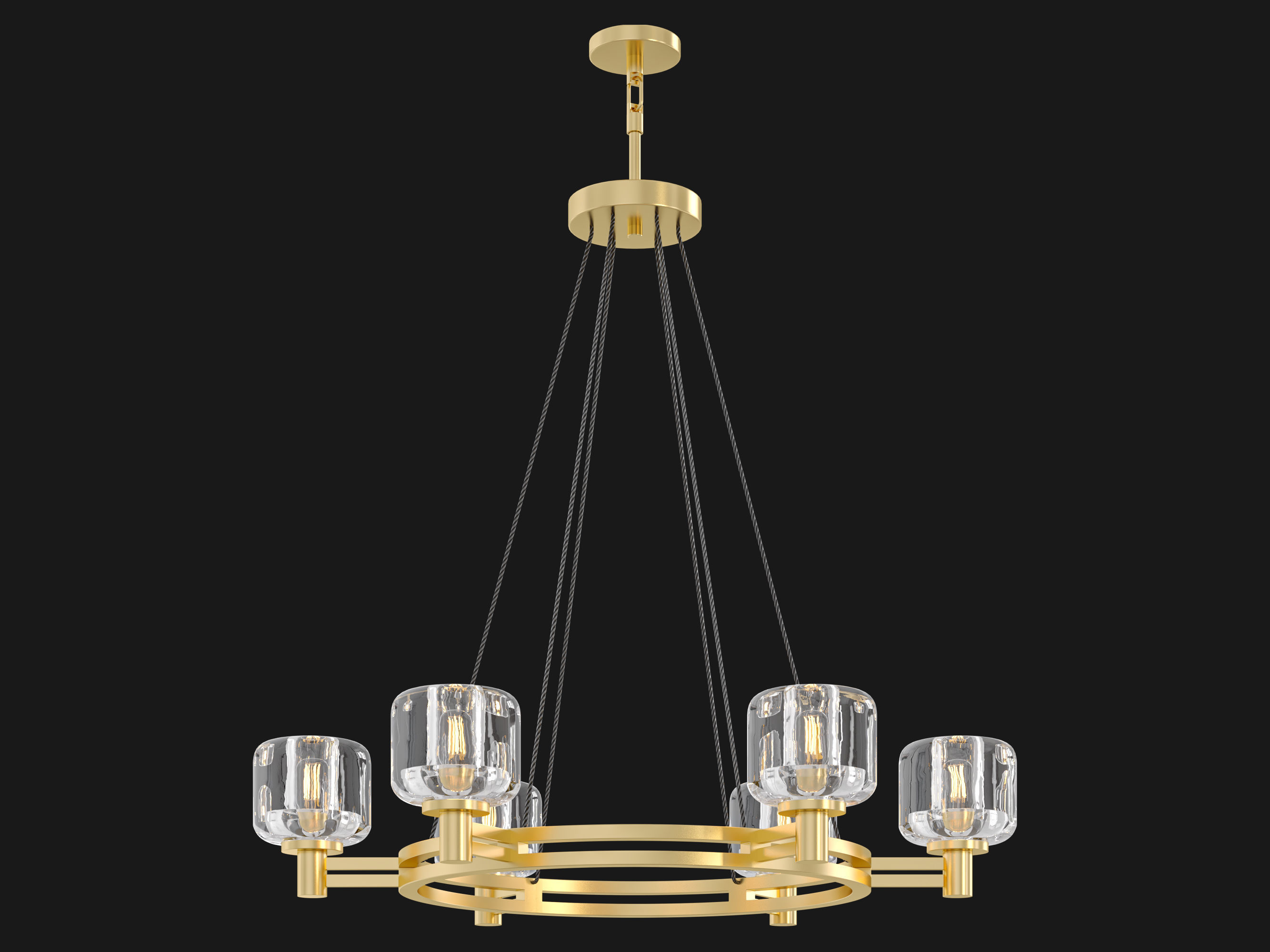 RH DEMARET ROUND CHANDELIER -003 3D model_3