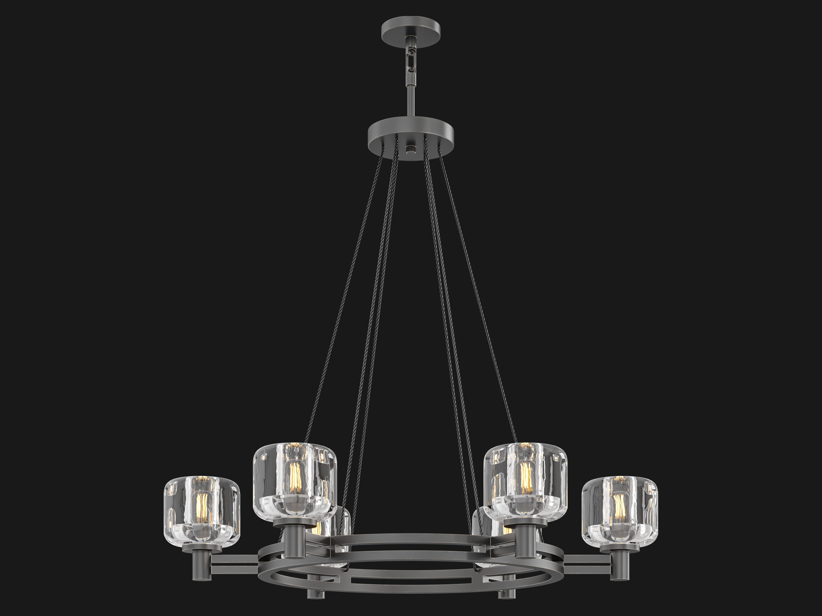 RH DEMARET ROUND CHANDELIER -003 3D model_2