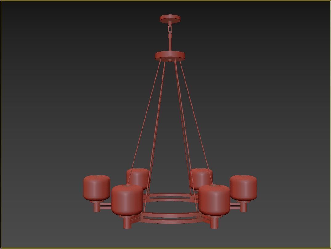 RH DEMARET ROUND CHANDELIER -003 3D model_14