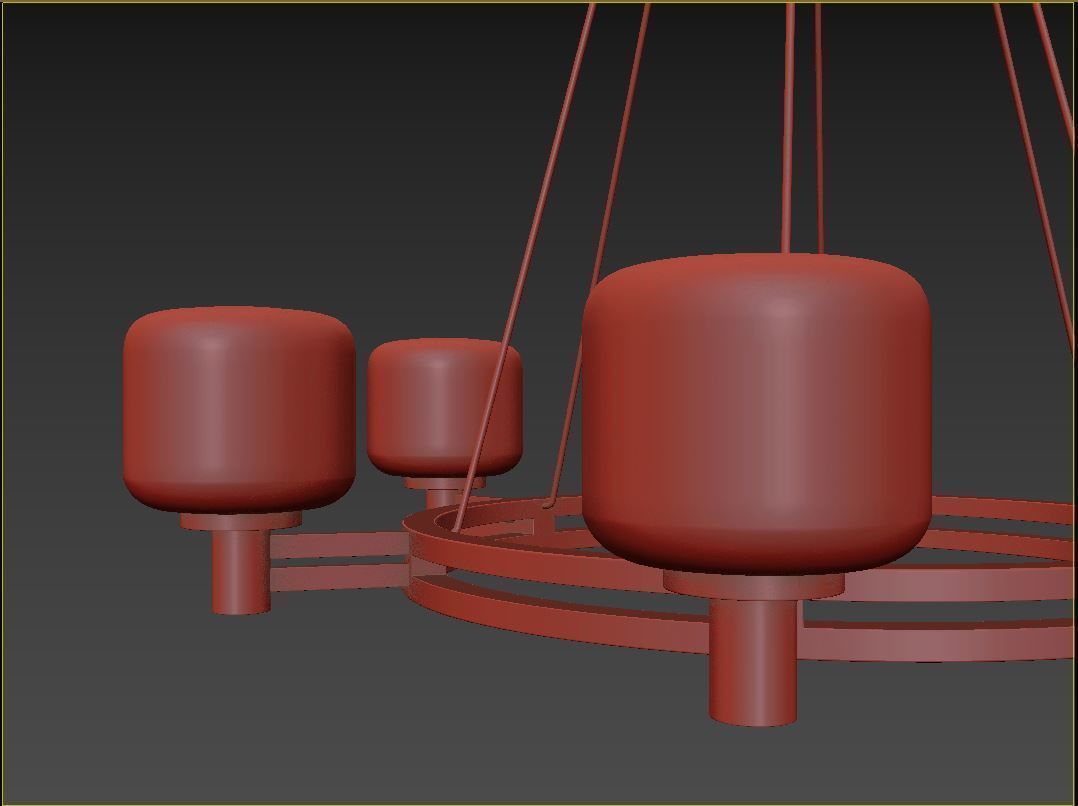 RH DEMARET ROUND CHANDELIER -003 3D model_17