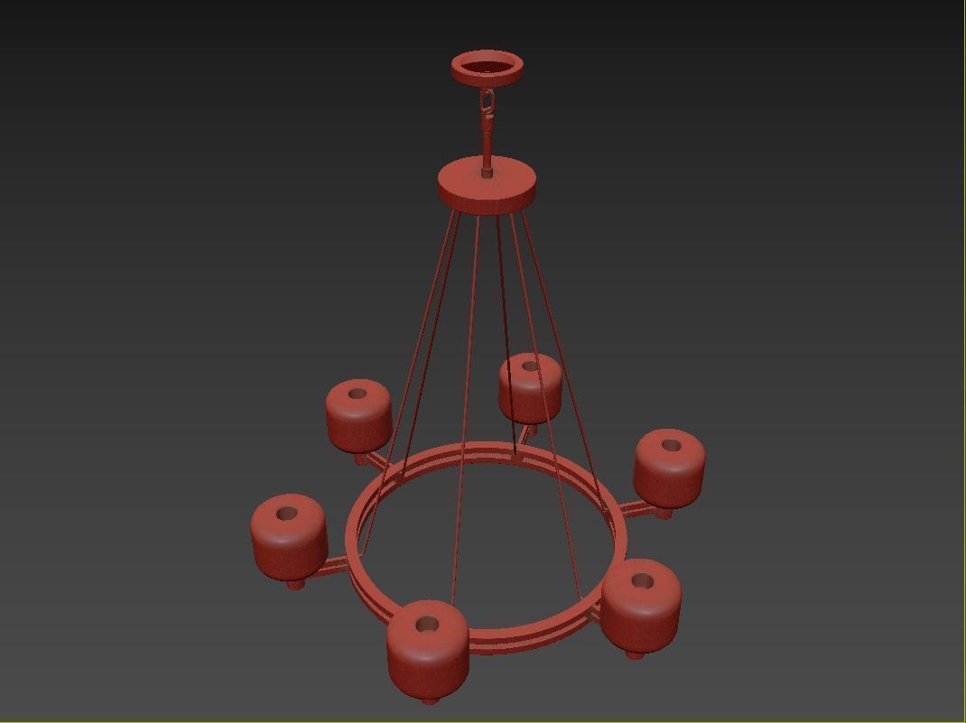 RH DEMARET ROUND CHANDELIER -003 3D model_11