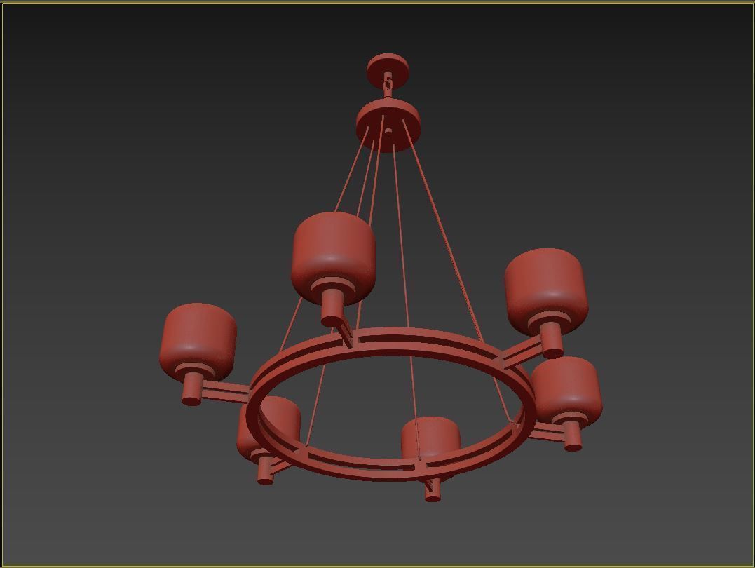 RH DEMARET ROUND CHANDELIER -003 3D model_13